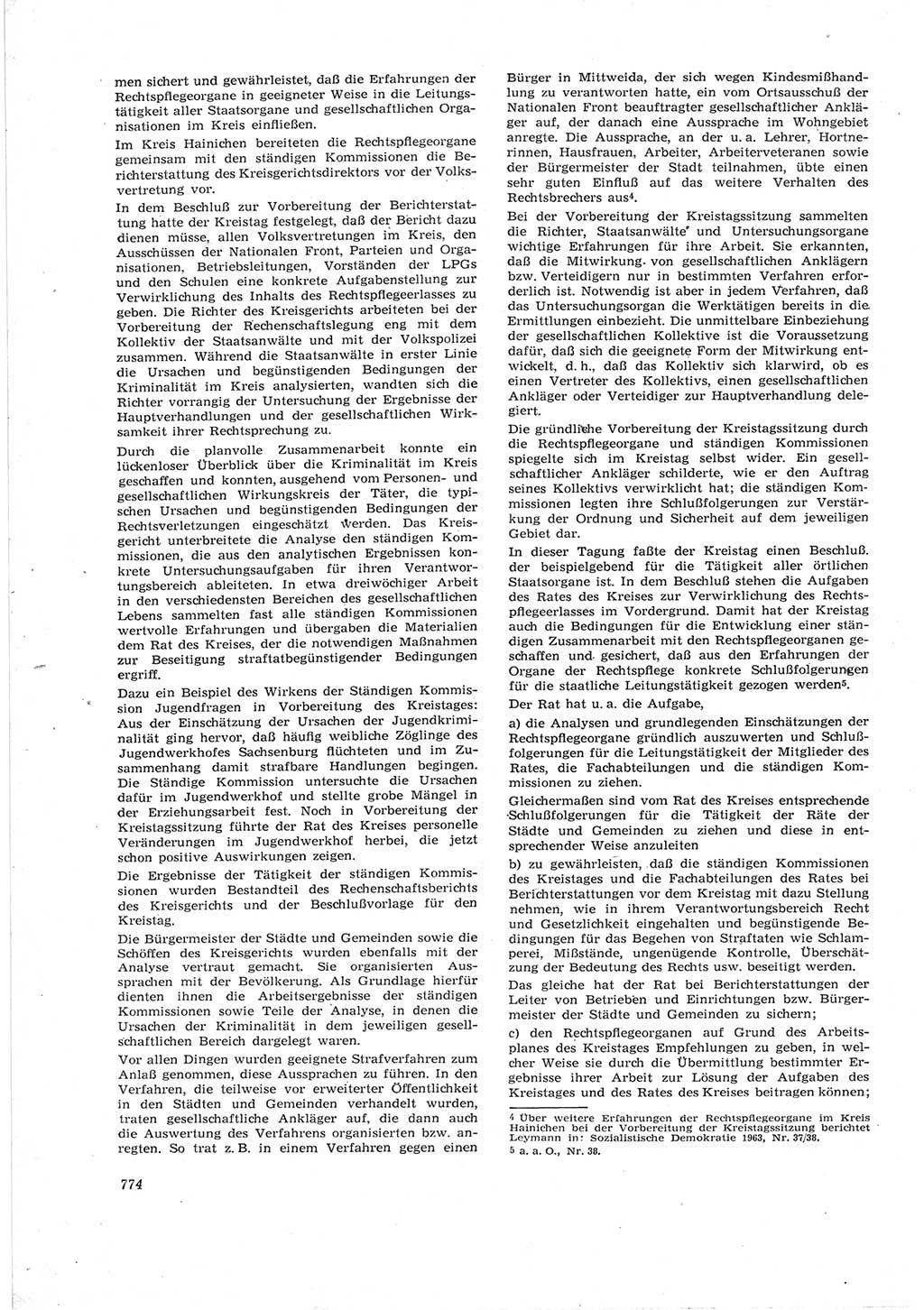 Neue Justiz (NJ), Zeitschrift für Recht und Rechtswissenschaft [Deutsche Demokratische Republik (DDR)], 17. Jahrgang 1963, Seite 774 (NJ DDR 1963, S. 774)