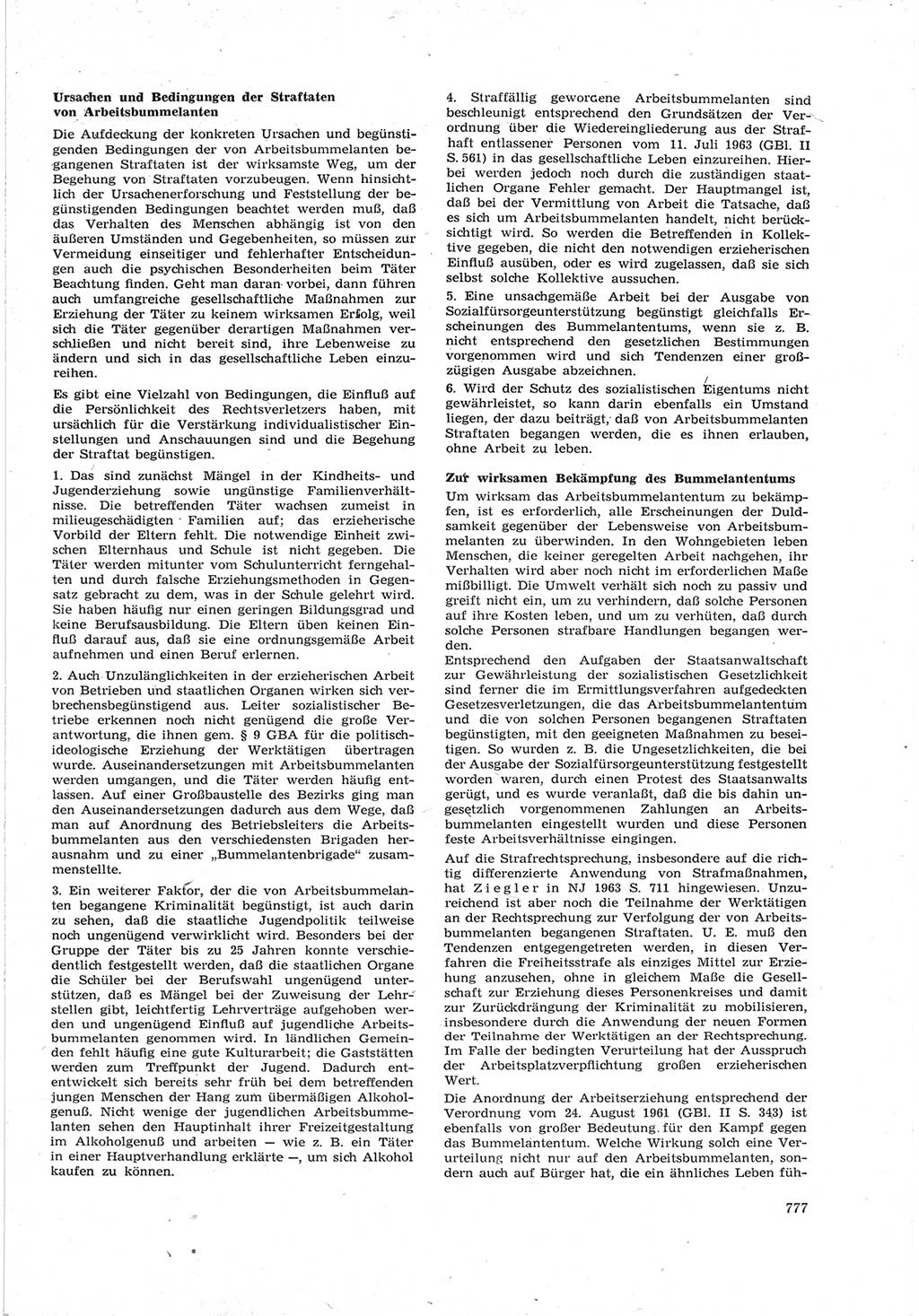 Neue Justiz (NJ), Zeitschrift für Recht und Rechtswissenschaft [Deutsche Demokratische Republik (DDR)], 17. Jahrgang 1963, Seite 777 (NJ DDR 1963, S. 777)