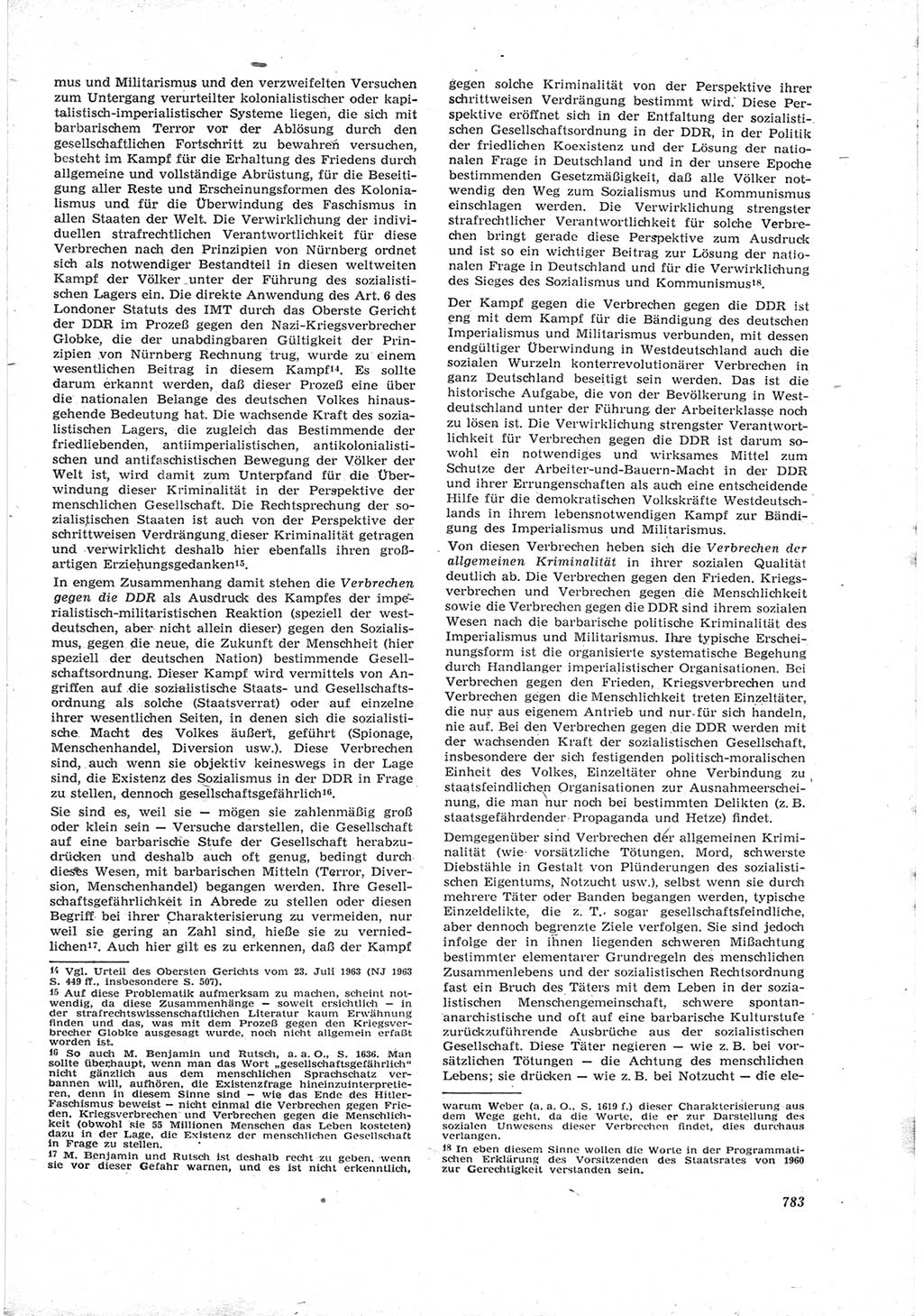 Neue Justiz (NJ), Zeitschrift für Recht und Rechtswissenschaft [Deutsche Demokratische Republik (DDR)], 17. Jahrgang 1963, Seite 783 (NJ DDR 1963, S. 783)