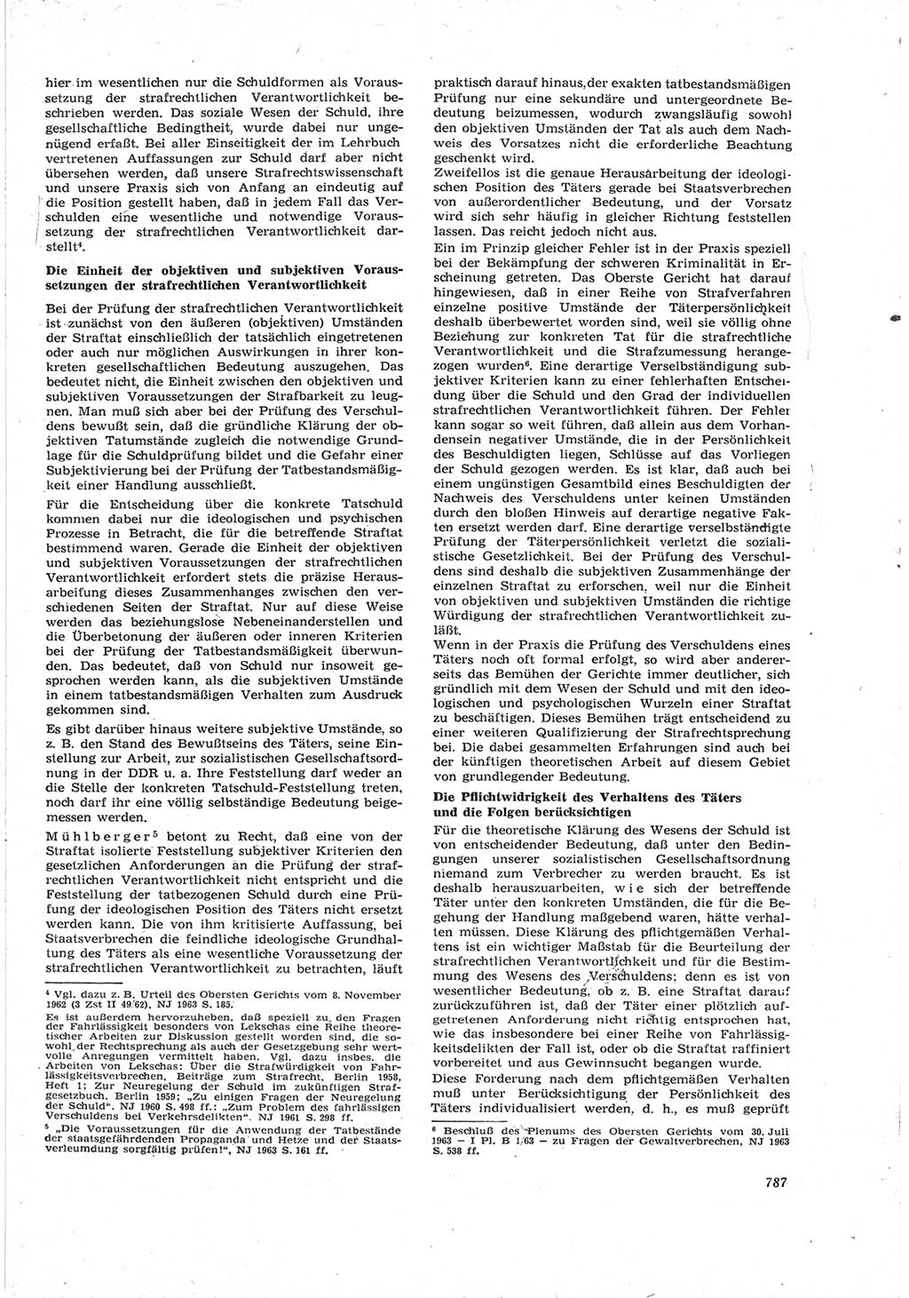 Neue Justiz (NJ), Zeitschrift für Recht und Rechtswissenschaft [Deutsche Demokratische Republik (DDR)], 17. Jahrgang 1963, Seite 787 (NJ DDR 1963, S. 787)