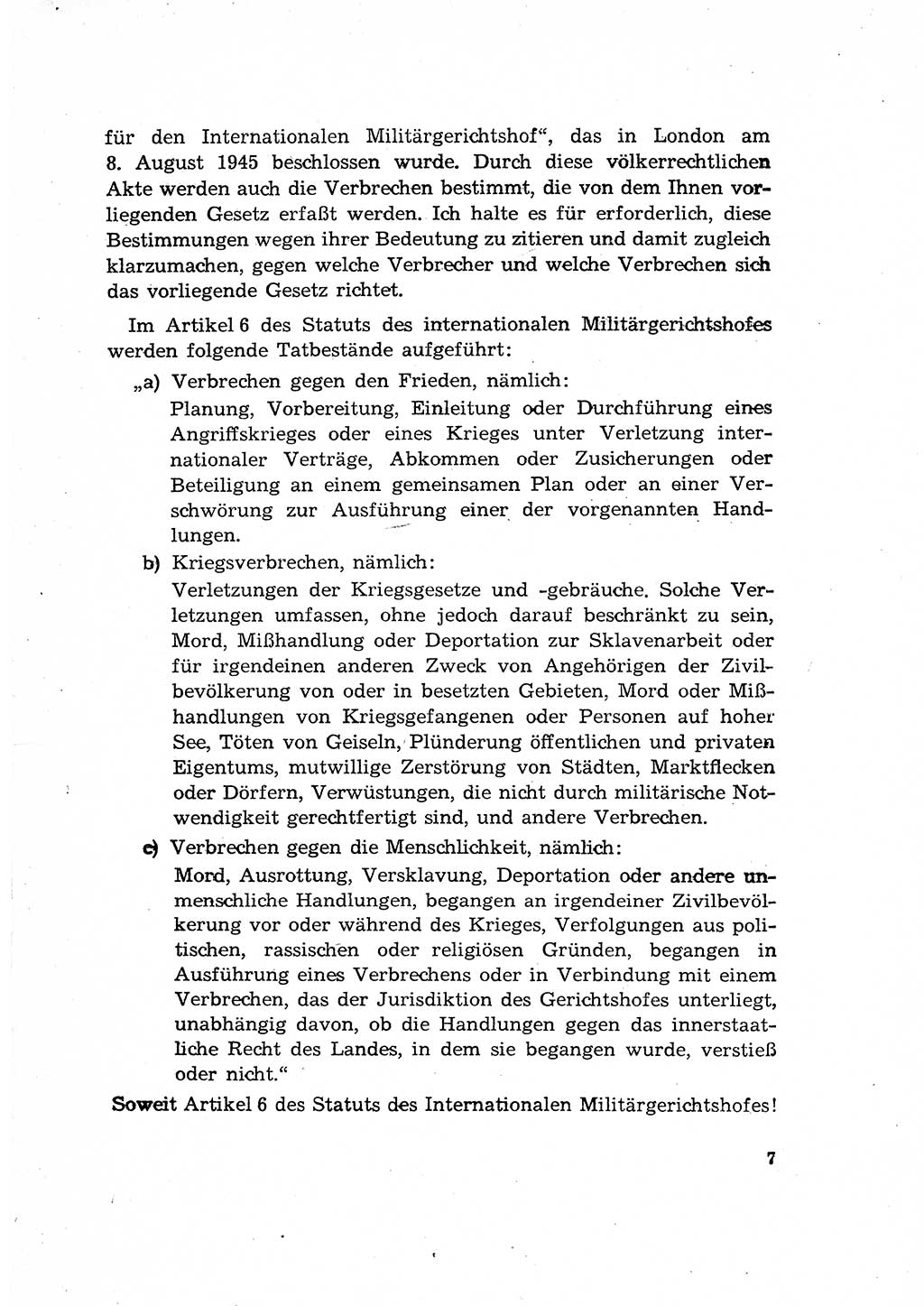 Bestrafung der Nazi- und Kriegsverbrecher [Deutsche Demokratische Republik (DDR)] 1964, Seite 7 (Bestr. Nazi-Kr.-Verbr. DDR 1964, S. 7)