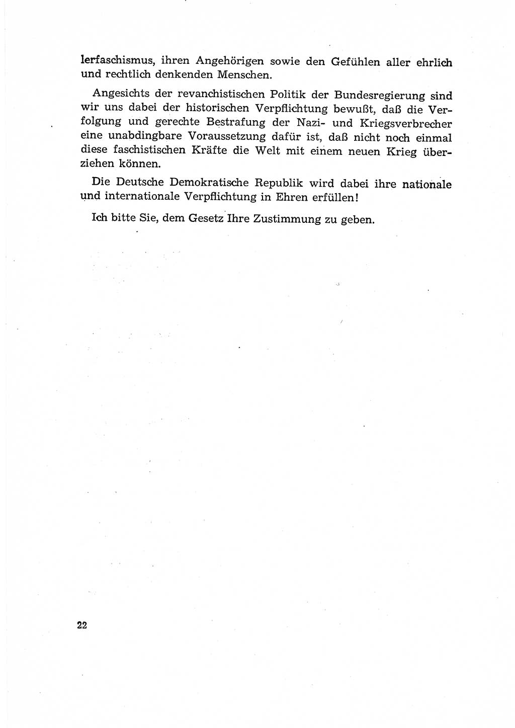 Bestrafung der Nazi- und Kriegsverbrecher [Deutsche Demokratische Republik (DDR)] 1964, Seite 22 (Bestr. Nazi-Kr.-Verbr. DDR 1964, S. 22)