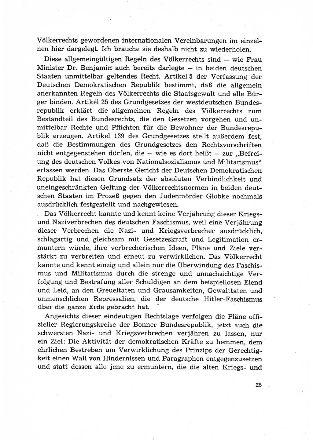 Bestrafung der Nazi- und Kriegsverbrecher [Deutsche Demokratische Republik (DDR)] 1964, Seite 25 (Bestr. Nazi-Kr.-Verbr. DDR 1964, S. 25)
