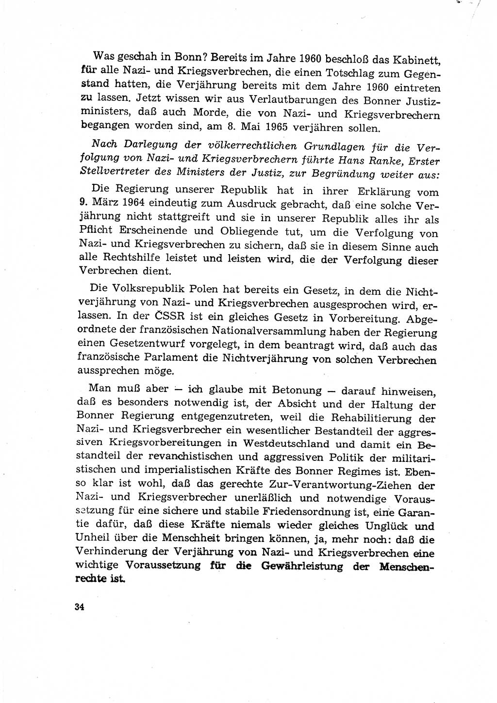 Bestrafung der Nazi- und Kriegsverbrecher [Deutsche Demokratische Republik (DDR)] 1964, Seite 34 (Bestr. Nazi-Kr.-Verbr. DDR 1964, S. 34)