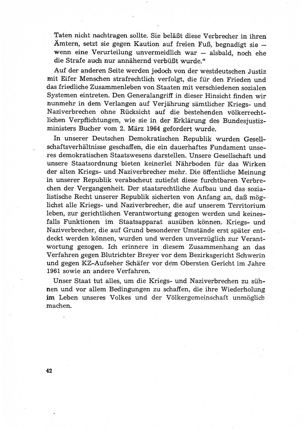 Bestrafung der Nazi- und Kriegsverbrecher [Deutsche Demokratische Republik (DDR)] 1964, Seite 42 (Bestr. Nazi-Kr.-Verbr. DDR 1964, S. 42)