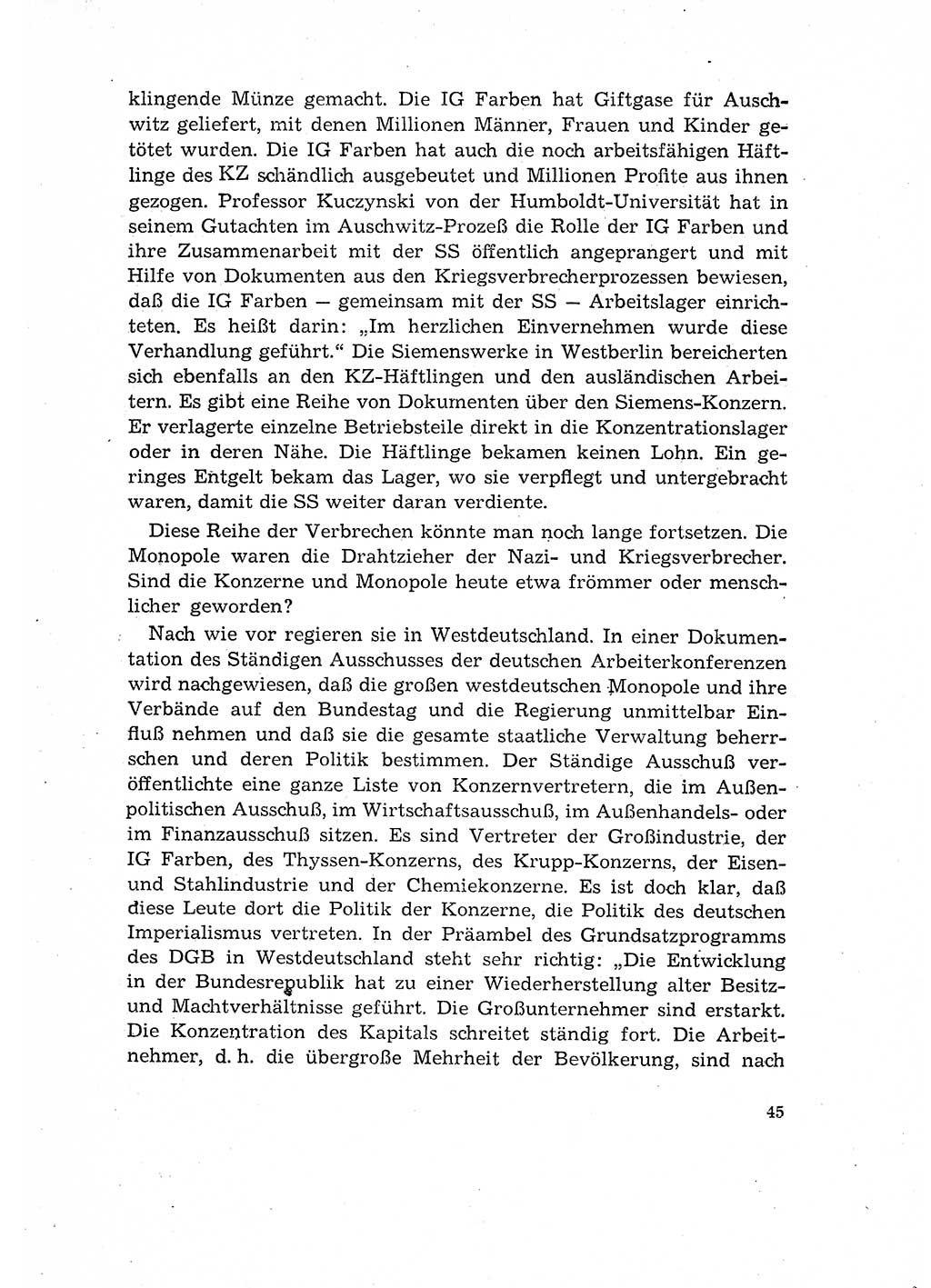 Bestrafung der Nazi- und Kriegsverbrecher [Deutsche Demokratische Republik (DDR)] 1964, Seite 45 (Bestr. Nazi-Kr.-Verbr. DDR 1964, S. 45)