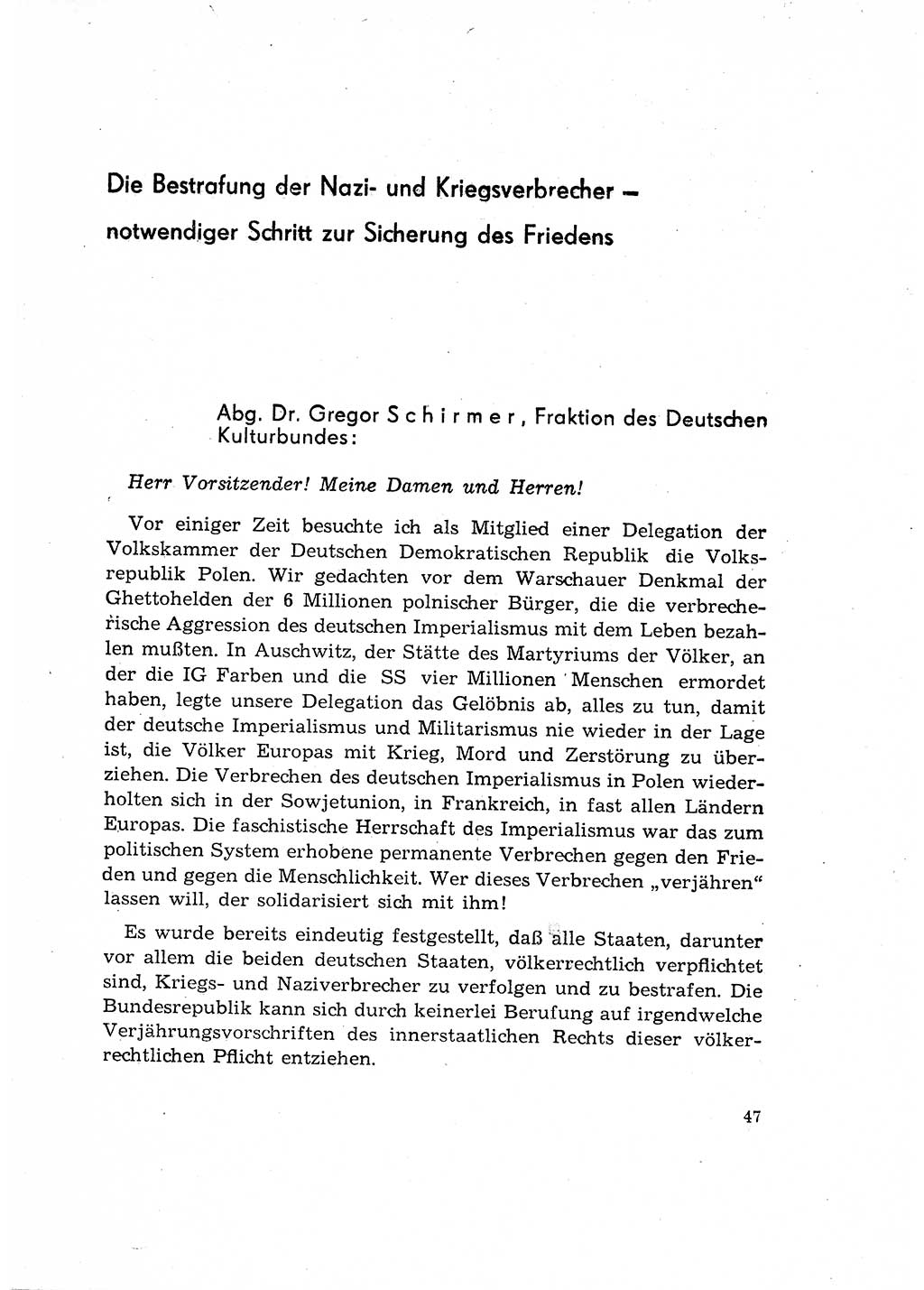 Bestrafung der Nazi- und Kriegsverbrecher [Deutsche Demokratische Republik (DDR)] 1964, Seite 47 (Bestr. Nazi-Kr.-Verbr. DDR 1964, S. 47)