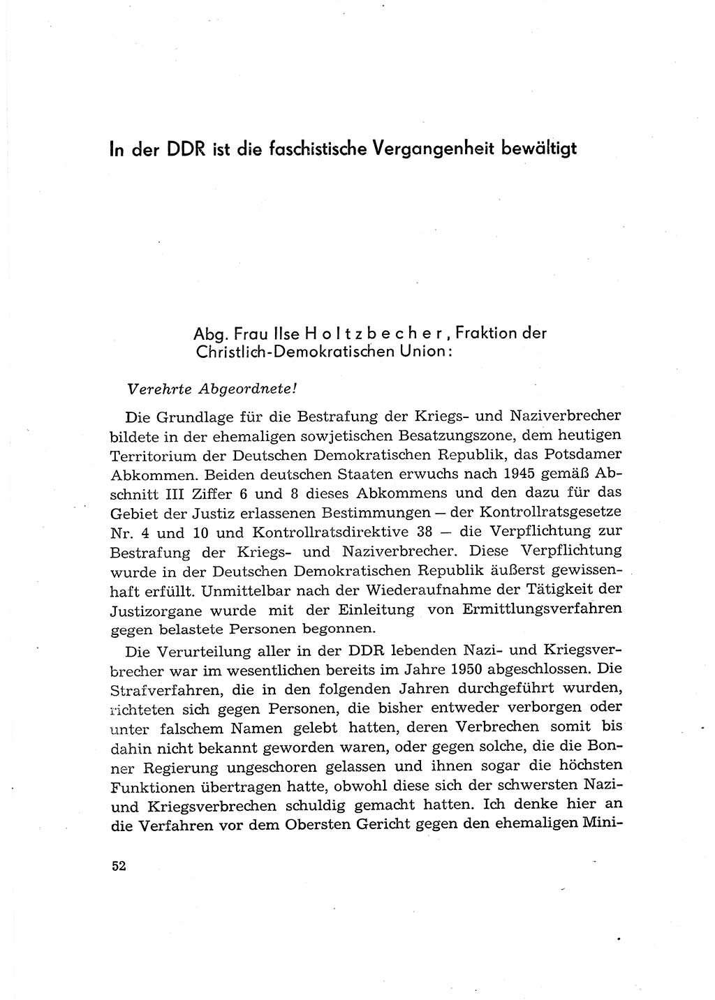 Bestrafung der Nazi- und Kriegsverbrecher [Deutsche Demokratische Republik (DDR)] 1964, Seite 52 (Bestr. Nazi-Kr.-Verbr. DDR 1964, S. 52)