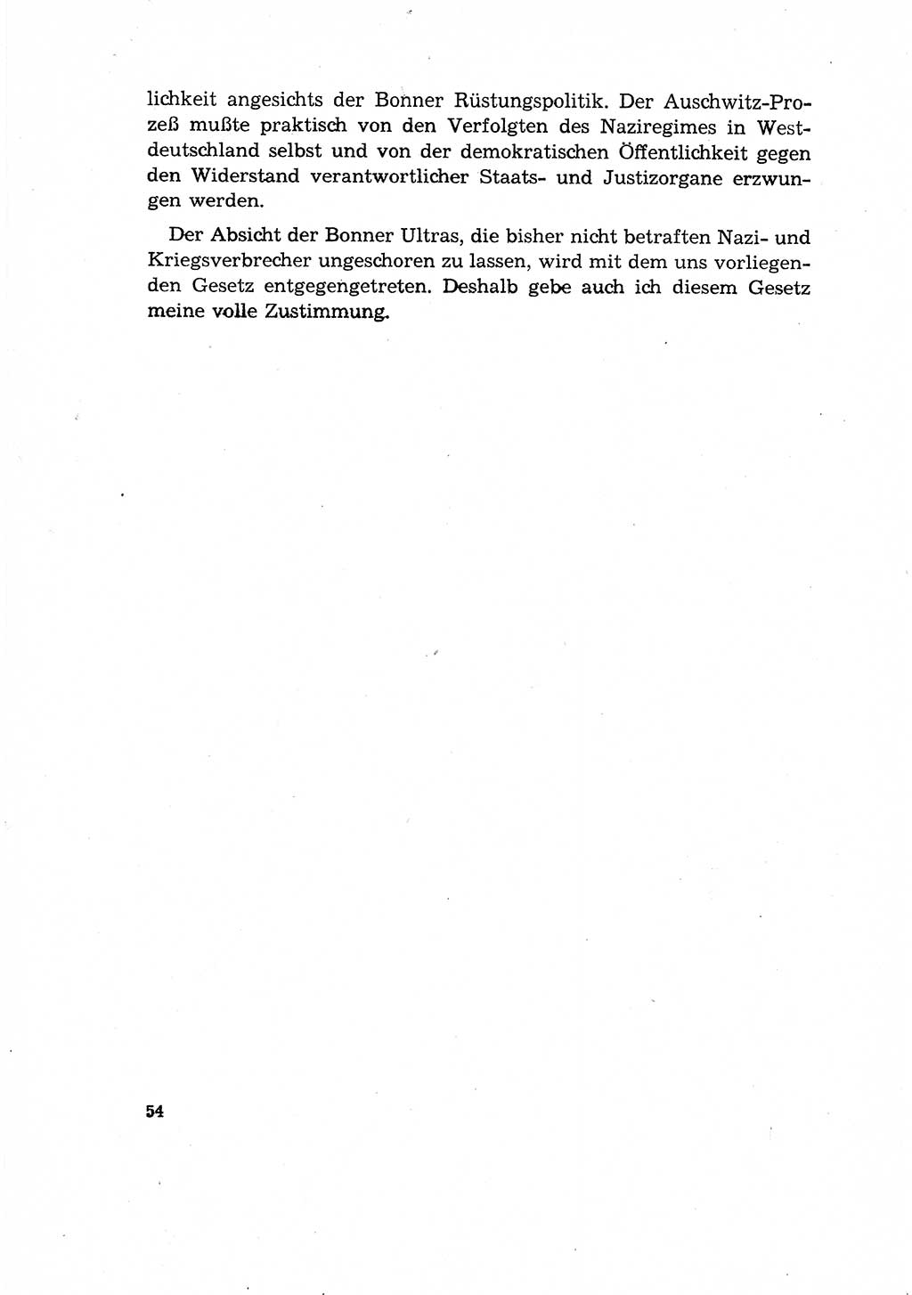 Bestrafung der Nazi- und Kriegsverbrecher [Deutsche Demokratische Republik (DDR)] 1964, Seite 54 (Bestr. Nazi-Kr.-Verbr. DDR 1964, S. 54)