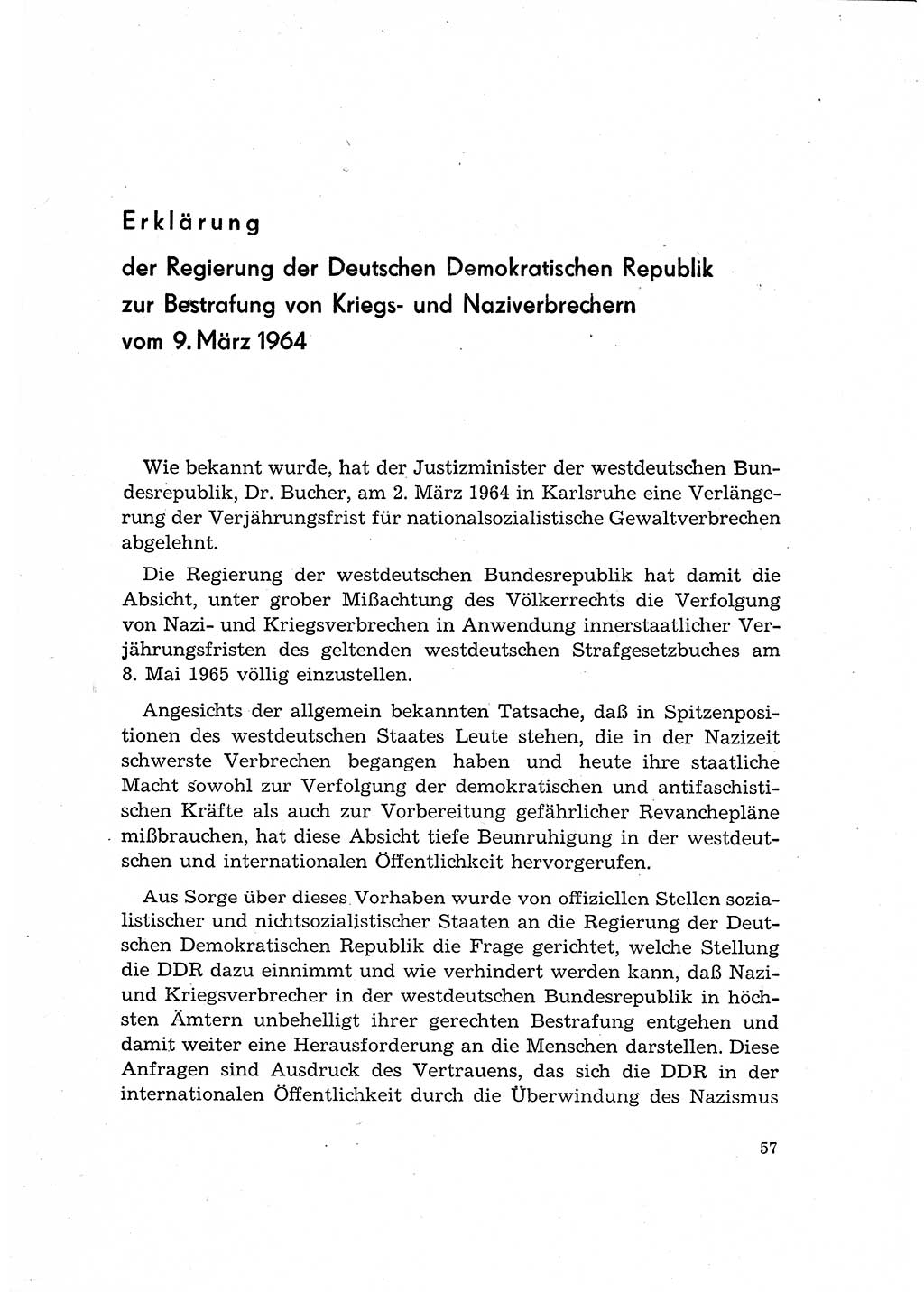 Bestrafung der Nazi- und Kriegsverbrecher [Deutsche Demokratische Republik (DDR)] 1964, Seite 57 (Bestr. Nazi-Kr.-Verbr. DDR 1964, S. 57)