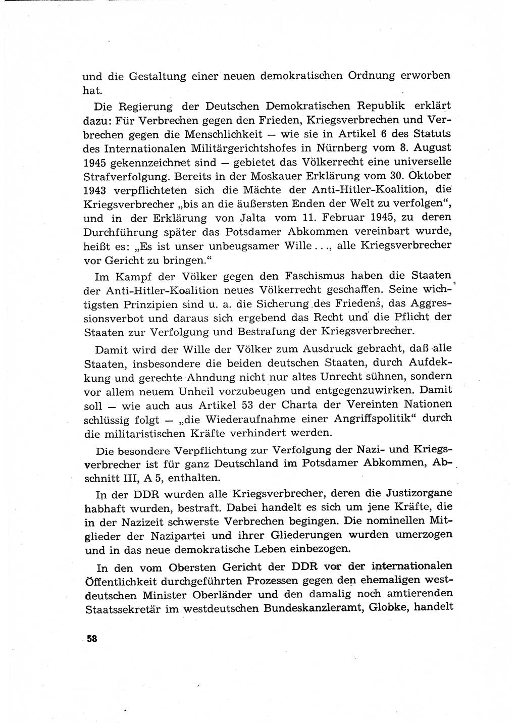 Bestrafung der Nazi- und Kriegsverbrecher [Deutsche Demokratische Republik (DDR)] 1964, Seite 58 (Bestr. Nazi-Kr.-Verbr. DDR 1964, S. 58)