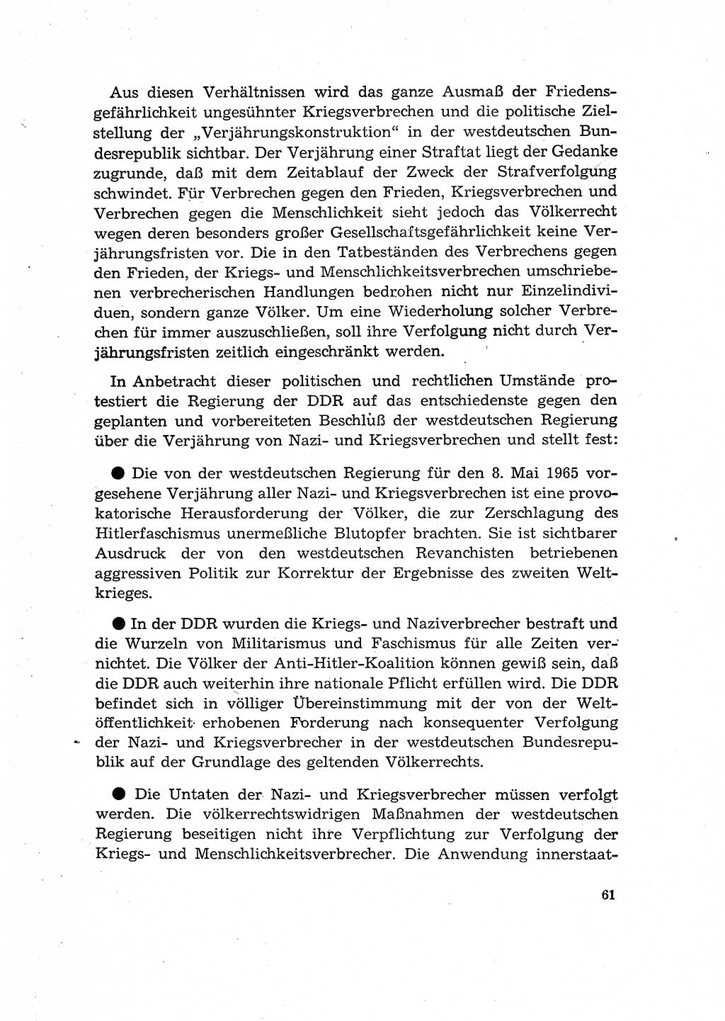 Bestrafung der Nazi- und Kriegsverbrecher [Deutsche Demokratische Republik (DDR)] 1964, Seite 61 (Bestr. Nazi-Kr.-Verbr. DDR 1964, S. 61)