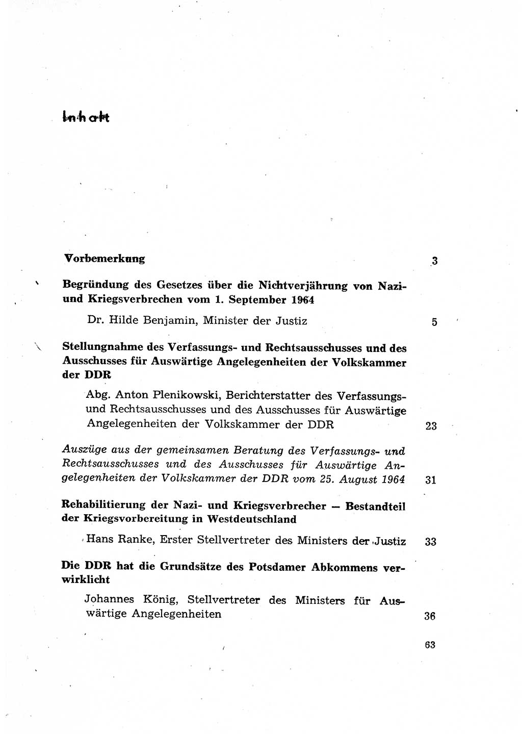 Bestrafung der Nazi- und Kriegsverbrecher [Deutsche Demokratische Republik (DDR)] 1964, Seite 63 (Bestr. Nazi-Kr.-Verbr. DDR 1964, S. 63)