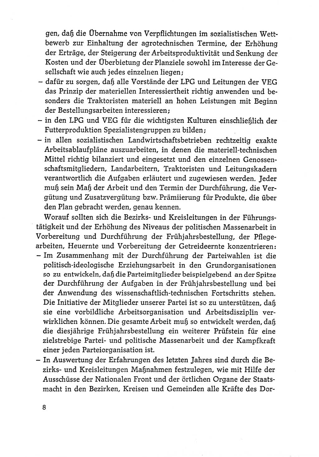 Dokumente der Sozialistischen Einheitspartei Deutschlands (SED) [Deutsche Demokratische Republik (DDR)] 1964-1965, Seite 8 (Dok. SED DDR 1964-1965, S. 8)