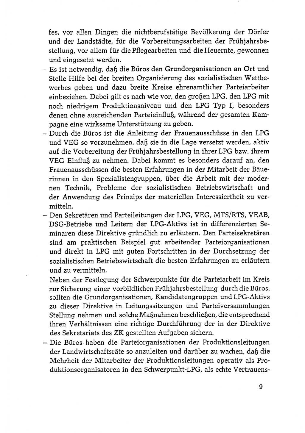 Dokumente der Sozialistischen Einheitspartei Deutschlands (SED) [Deutsche Demokratische Republik (DDR)] 1964-1965, Seite 9 (Dok. SED DDR 1964-1965, S. 9)