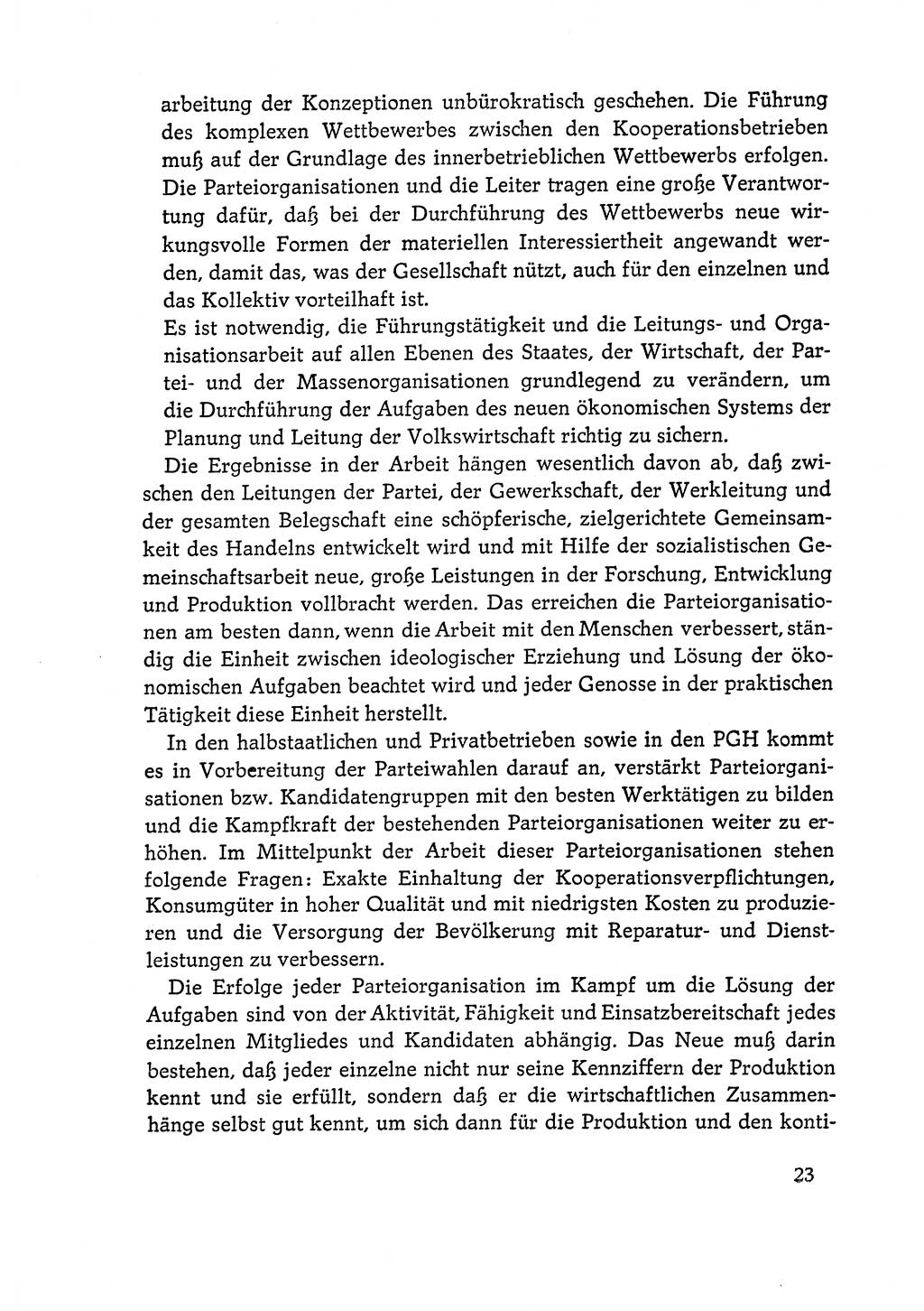 Dokumente der Sozialistischen Einheitspartei Deutschlands (SED) [Deutsche Demokratische Republik (DDR)] 1964-1965, Seite 23 (Dok. SED DDR 1964-1965, S. 23)