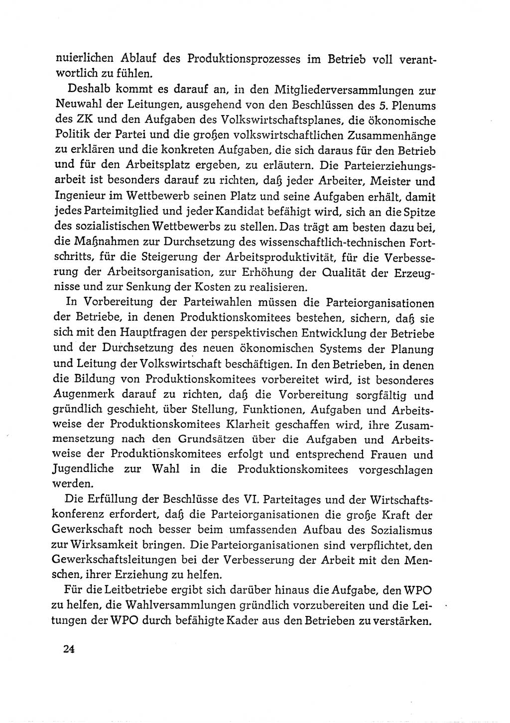 Dokumente der Sozialistischen Einheitspartei Deutschlands (SED) [Deutsche Demokratische Republik (DDR)] 1964-1965, Seite 24 (Dok. SED DDR 1964-1965, S. 24)