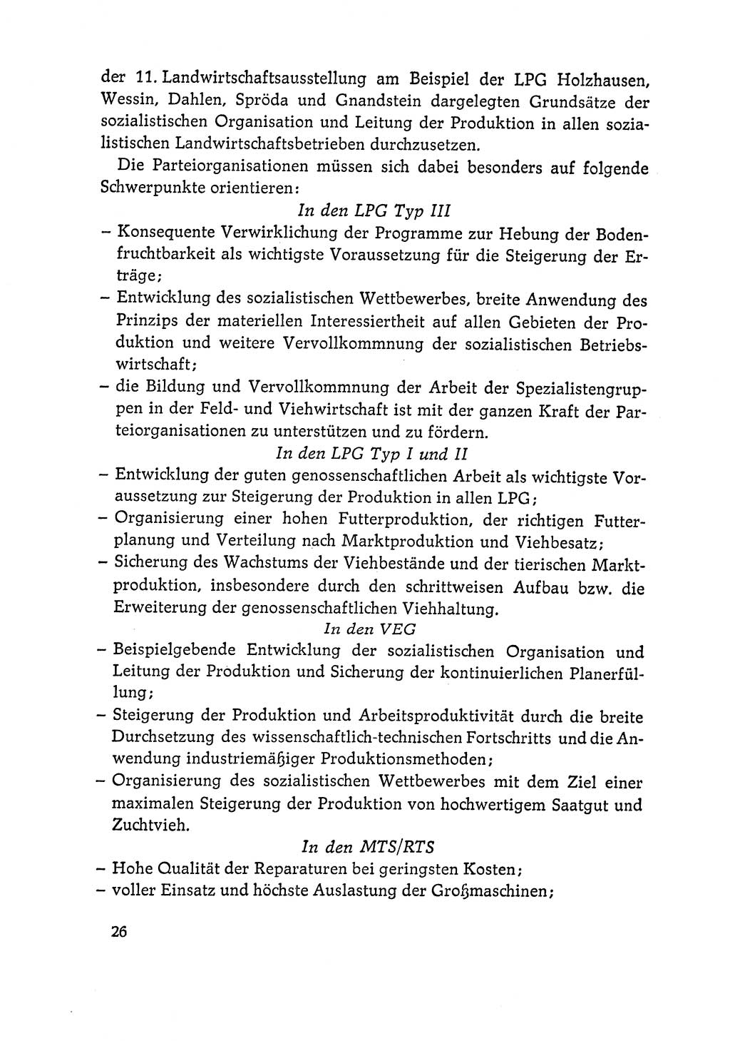 Dokumente der Sozialistischen Einheitspartei Deutschlands (SED) [Deutsche Demokratische Republik (DDR)] 1964-1965, Seite 26 (Dok. SED DDR 1964-1965, S. 26)