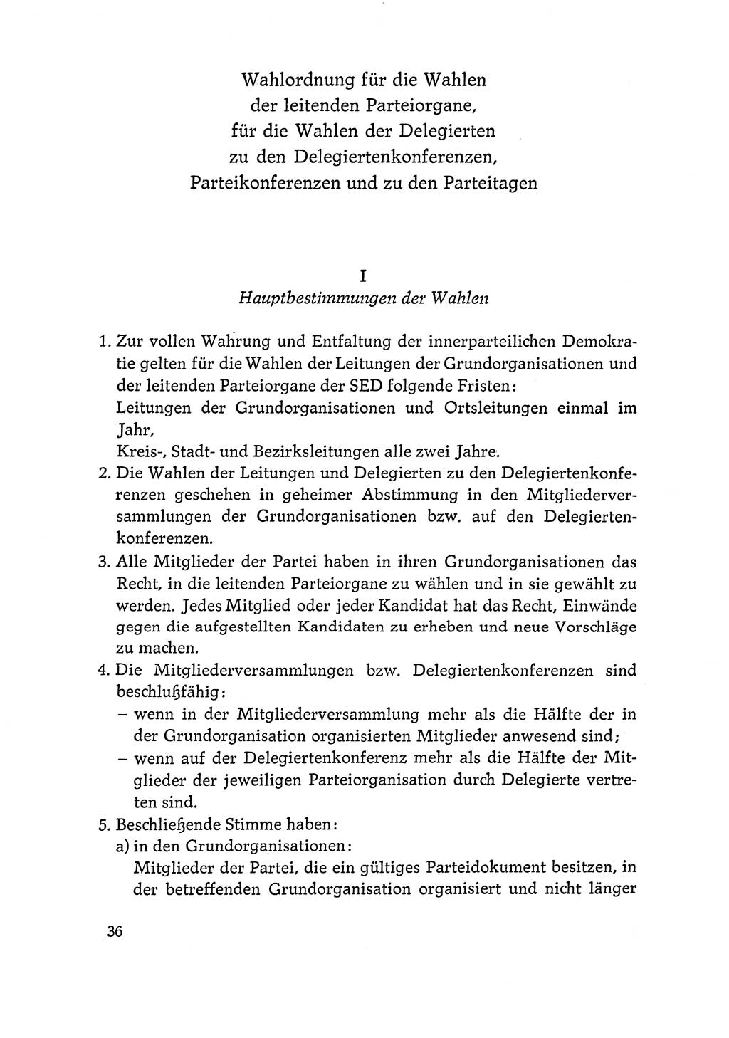 Dokumente der Sozialistischen Einheitspartei Deutschlands (SED) [Deutsche Demokratische Republik (DDR)] 1964-1965, Seite 36 (Dok. SED DDR 1964-1965, S. 36)