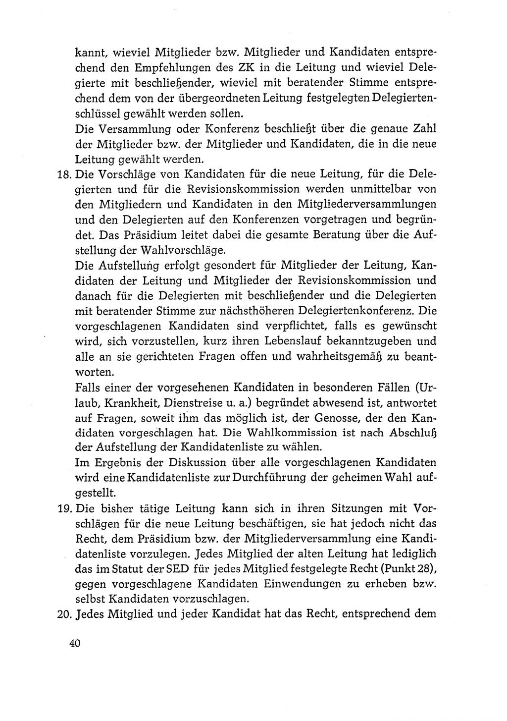 Dokumente der Sozialistischen Einheitspartei Deutschlands (SED) [Deutsche Demokratische Republik (DDR)] 1964-1965, Seite 40 (Dok. SED DDR 1964-1965, S. 40)