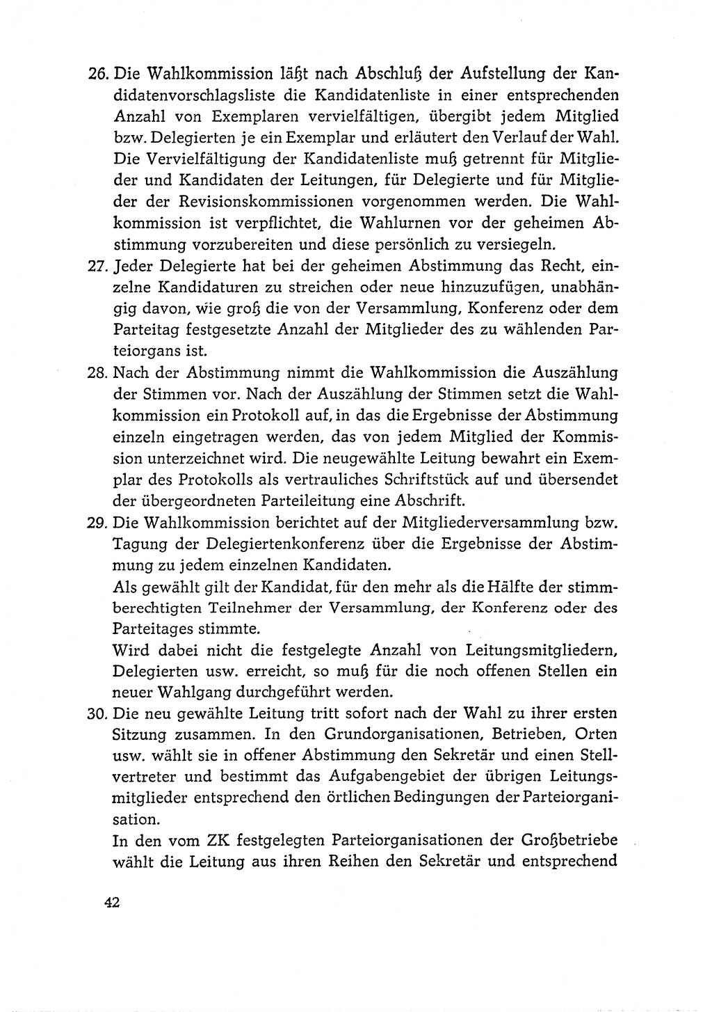 Dokumente der Sozialistischen Einheitspartei Deutschlands (SED) [Deutsche Demokratische Republik (DDR)] 1964-1965, Seite 42 (Dok. SED DDR 1964-1965, S. 42)