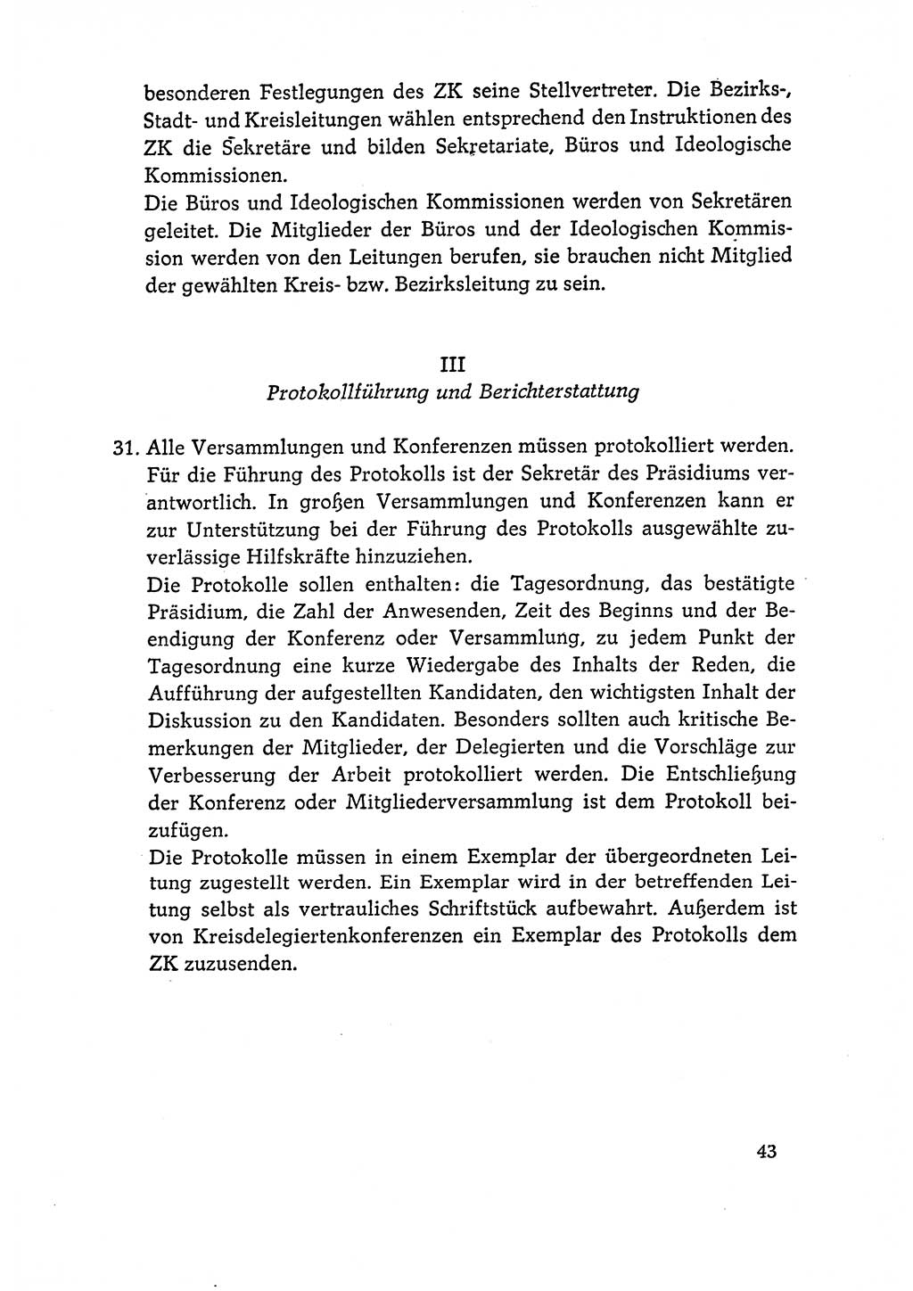 Dokumente der Sozialistischen Einheitspartei Deutschlands (SED) [Deutsche Demokratische Republik (DDR)] 1964-1965, Seite 43 (Dok. SED DDR 1964-1965, S. 43)