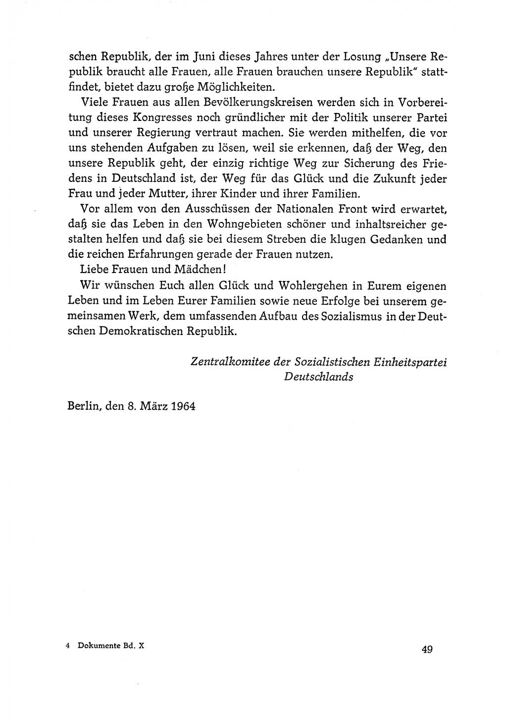 Dokumente der Sozialistischen Einheitspartei Deutschlands (SED) [Deutsche Demokratische Republik (DDR)] 1964-1965, Seite 49 (Dok. SED DDR 1964-1965, S. 49)