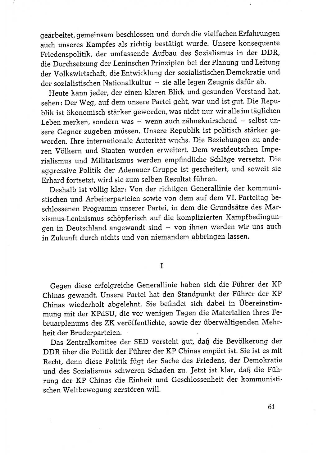 Dokumente der Sozialistischen Einheitspartei Deutschlands (SED) [Deutsche Demokratische Republik (DDR)] 1964-1965, Seite 61 (Dok. SED DDR 1964-1965, S. 61)