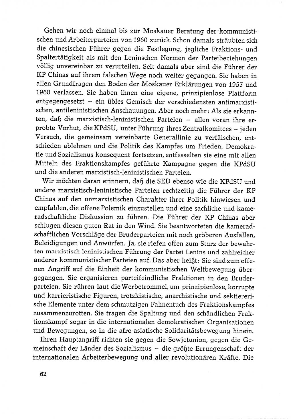 Dokumente der Sozialistischen Einheitspartei Deutschlands (SED) [Deutsche Demokratische Republik (DDR)] 1964-1965, Seite 62 (Dok. SED DDR 1964-1965, S. 62)