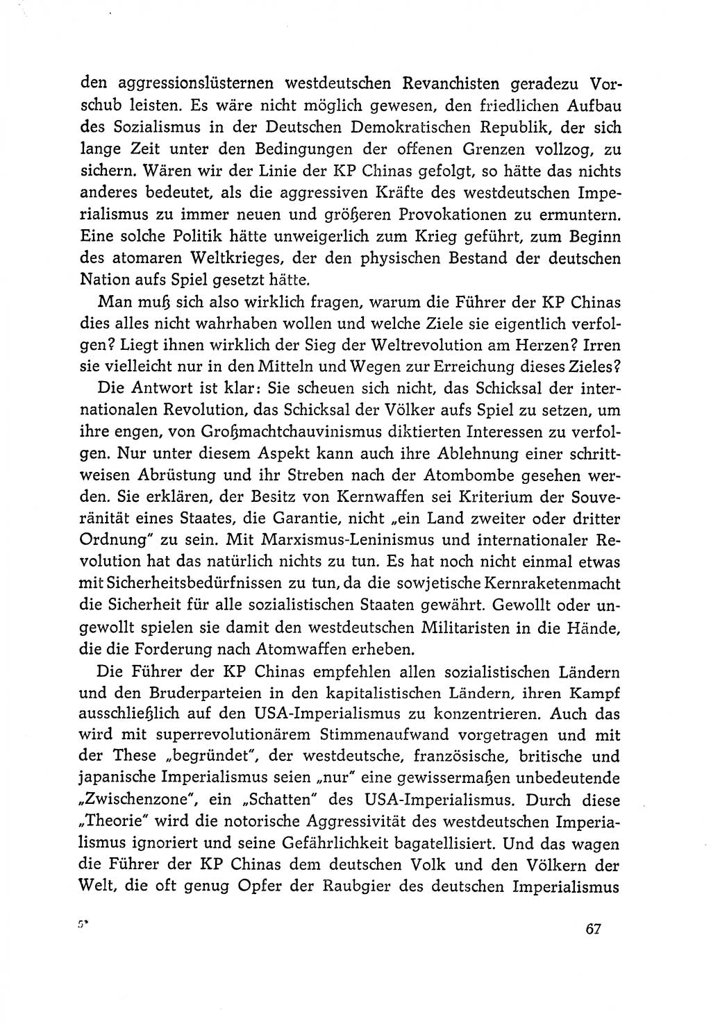 Dokumente der Sozialistischen Einheitspartei Deutschlands (SED) [Deutsche Demokratische Republik (DDR)] 1964-1965, Seite 67 (Dok. SED DDR 1964-1965, S. 67)