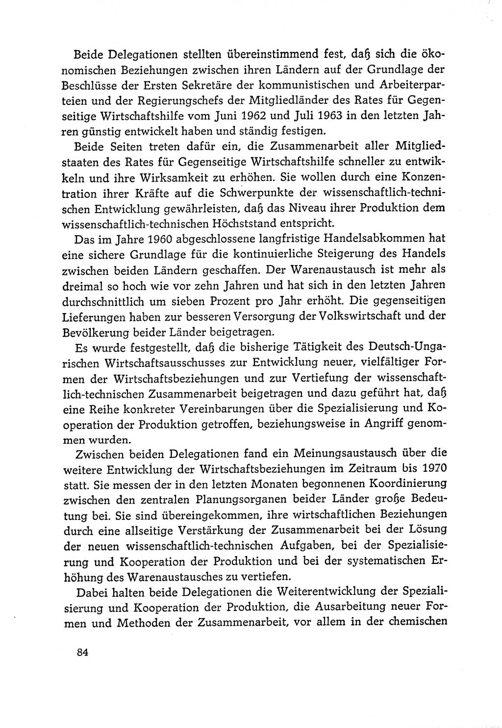 Dokumente der Sozialistischen Einheitspartei Deutschlands (SED) [Deutsche Demokratische Republik (DDR)] 1964-1965, Seite 84 (Dok. SED DDR 1964-1965, S. 84)