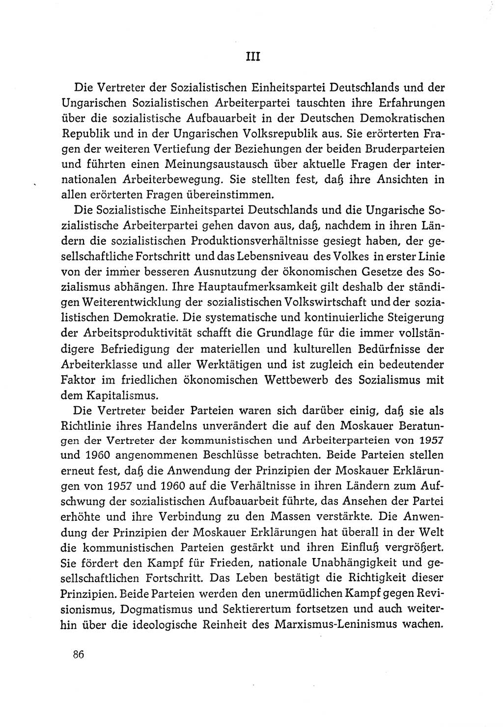 Dokumente der Sozialistischen Einheitspartei Deutschlands (SED) [Deutsche Demokratische Republik (DDR)] 1964-1965, Seite 86 (Dok. SED DDR 1964-1965, S. 86)