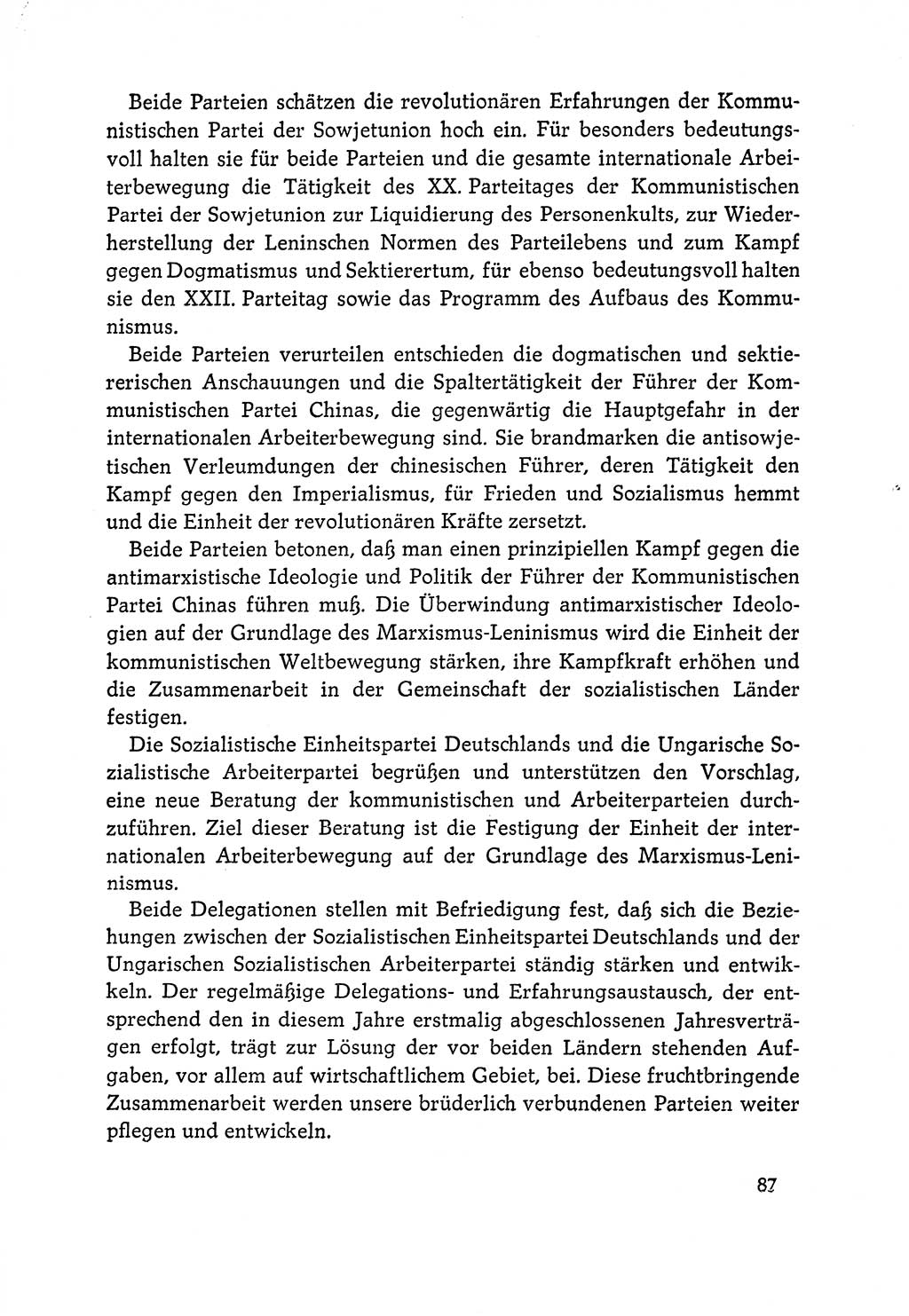 Dokumente der Sozialistischen Einheitspartei Deutschlands (SED) [Deutsche Demokratische Republik (DDR)] 1964-1965, Seite 87 (Dok. SED DDR 1964-1965, S. 87)