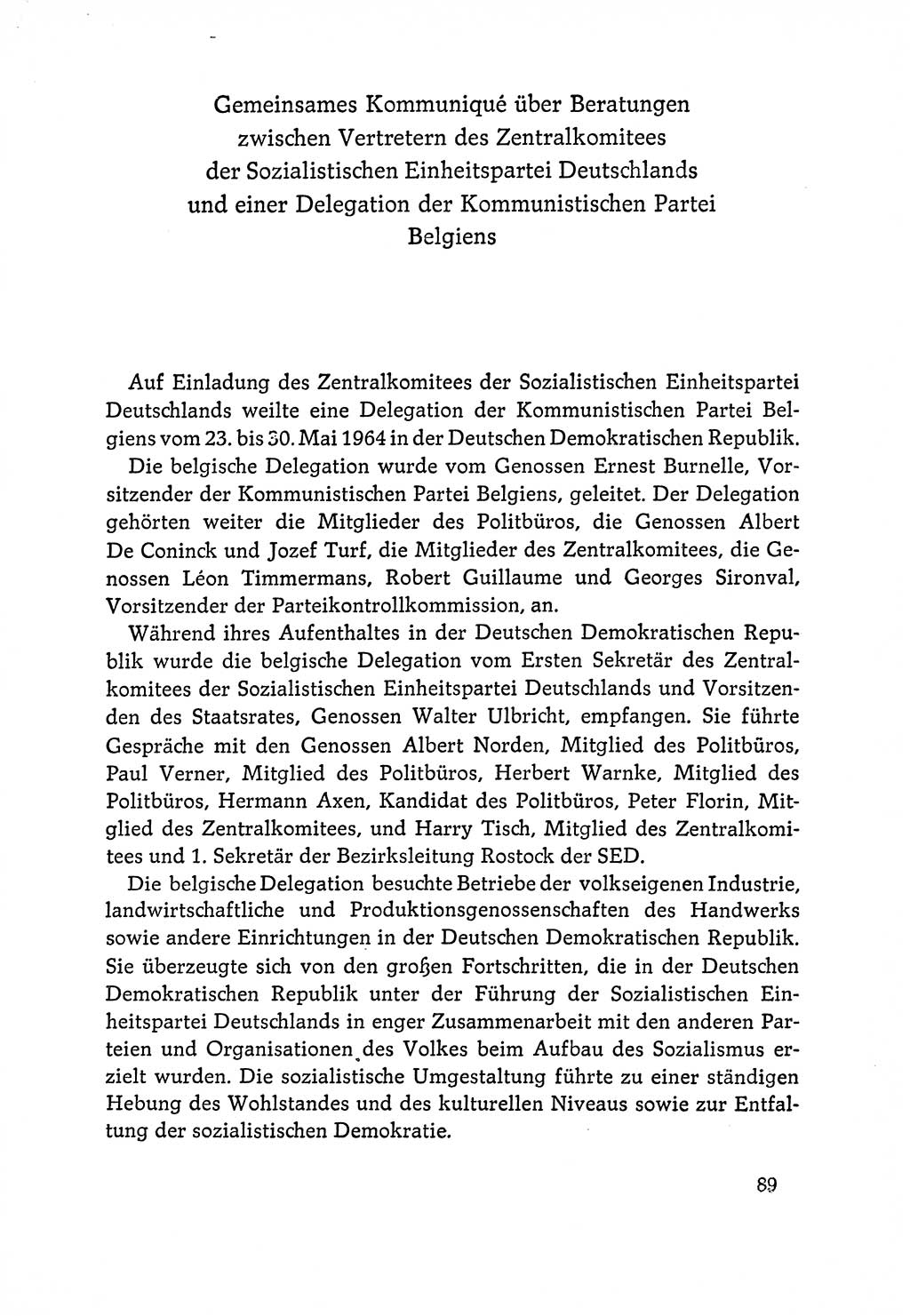 Dokumente der Sozialistischen Einheitspartei Deutschlands (SED) [Deutsche Demokratische Republik (DDR)] 1964-1965, Seite 89 (Dok. SED DDR 1964-1965, S. 89)