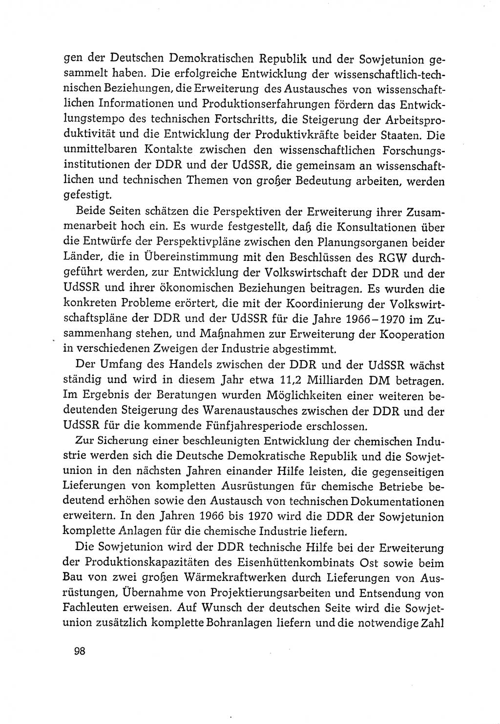 Dokumente der Sozialistischen Einheitspartei Deutschlands (SED) [Deutsche Demokratische Republik (DDR)] 1964-1965, Seite 98 (Dok. SED DDR 1964-1965, S. 98)