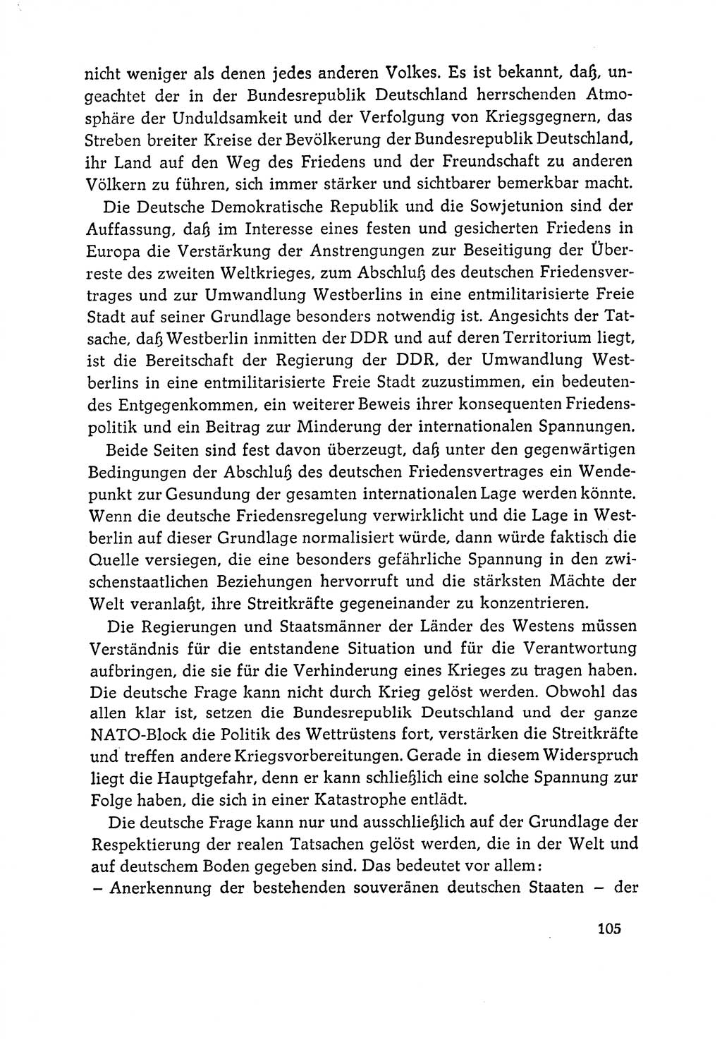 Dokumente der Sozialistischen Einheitspartei Deutschlands (SED) [Deutsche Demokratische Republik (DDR)] 1964-1965, Seite 105 (Dok. SED DDR 1964-1965, S. 105)