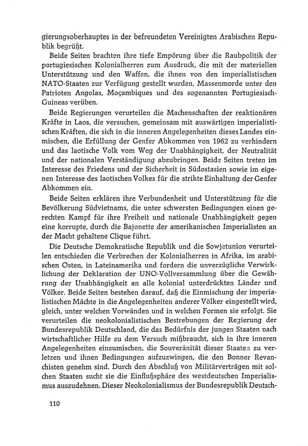 Dokumente der Sozialistischen Einheitspartei Deutschlands (SED) [Deutsche Demokratische Republik (DDR)] 1964-1965, Seite 110 (Dok. SED DDR 1964-1965, S. 110)