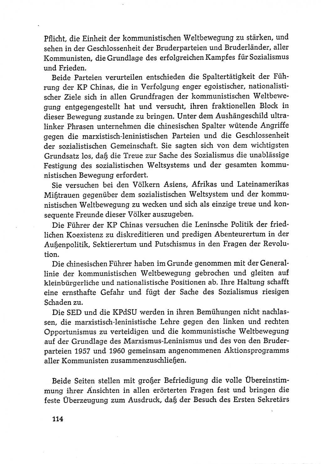 Dokumente der Sozialistischen Einheitspartei Deutschlands (SED) [Deutsche Demokratische Republik (DDR)] 1964-1965, Seite 114 (Dok. SED DDR 1964-1965, S. 114)