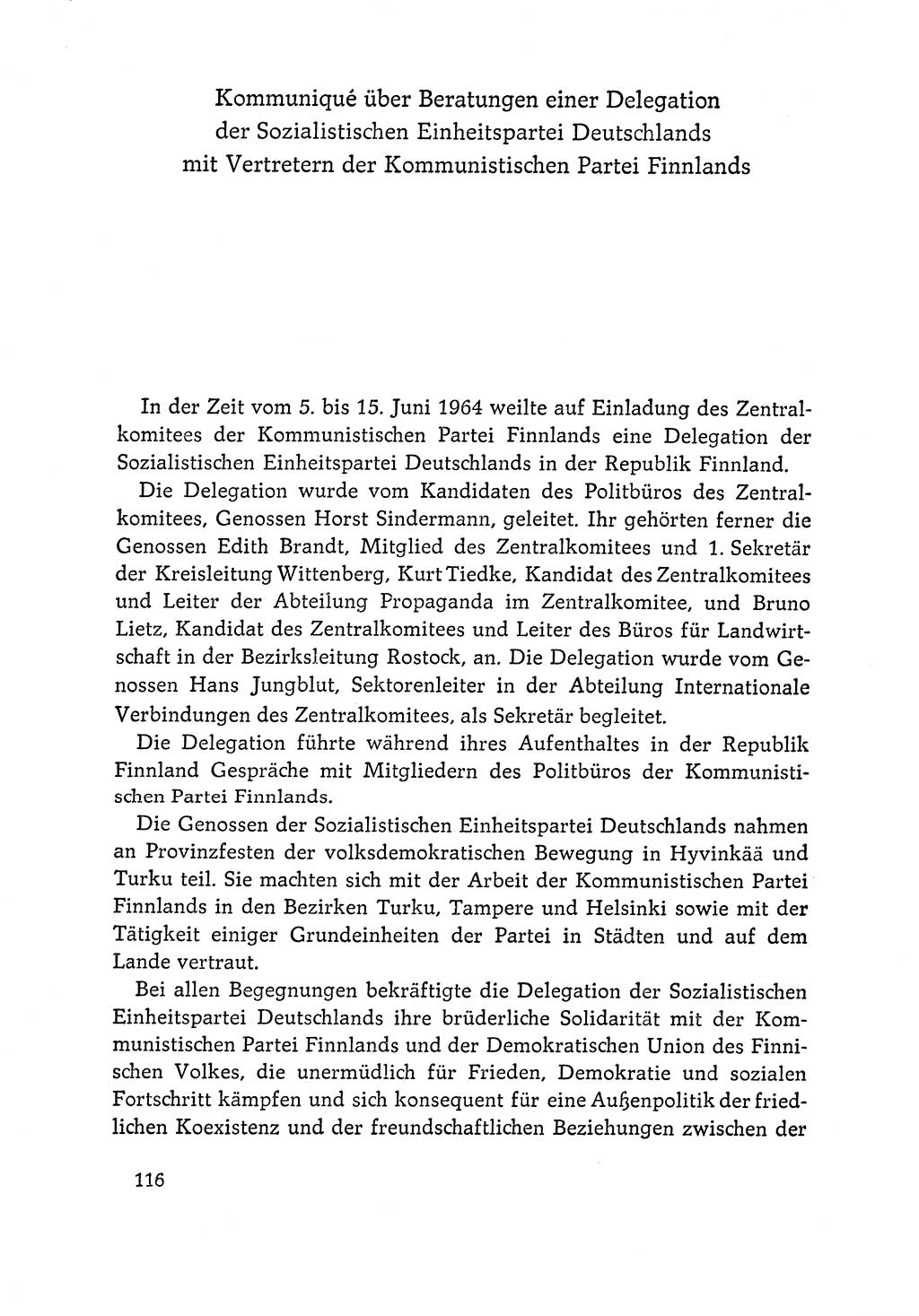 Dokumente der Sozialistischen Einheitspartei Deutschlands (SED) [Deutsche Demokratische Republik (DDR)] 1964-1965, Seite 116 (Dok. SED DDR 1964-1965, S. 116)