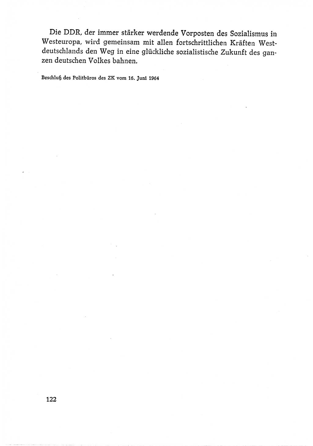 Dokumente der Sozialistischen Einheitspartei Deutschlands (SED) [Deutsche Demokratische Republik (DDR)] 1964-1965, Seite 122 (Dok. SED DDR 1964-1965, S. 122)