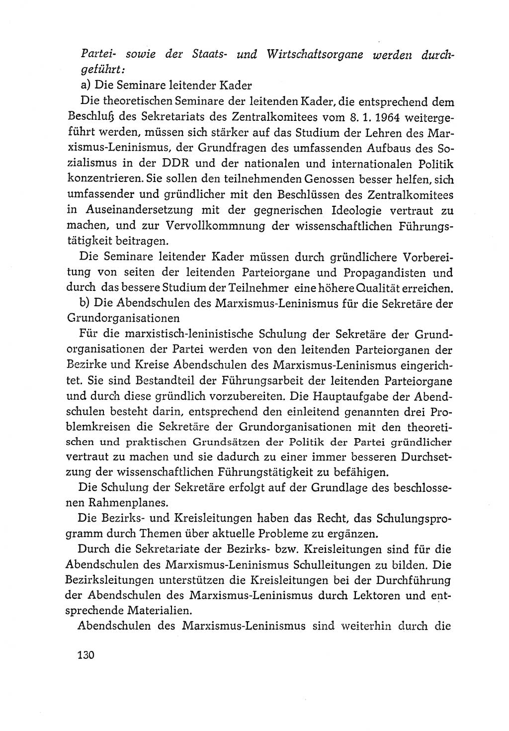 Dokumente der Sozialistischen Einheitspartei Deutschlands (SED) [Deutsche Demokratische Republik (DDR)] 1964-1965, Seite 130 (Dok. SED DDR 1964-1965, S. 130)