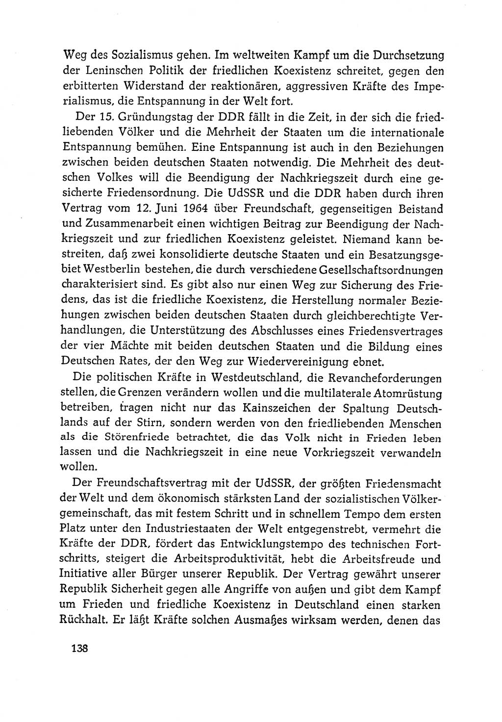 Dokumente der Sozialistischen Einheitspartei Deutschlands (SED) [Deutsche Demokratische Republik (DDR)] 1964-1965, Seite 138 (Dok. SED DDR 1964-1965, S. 138)