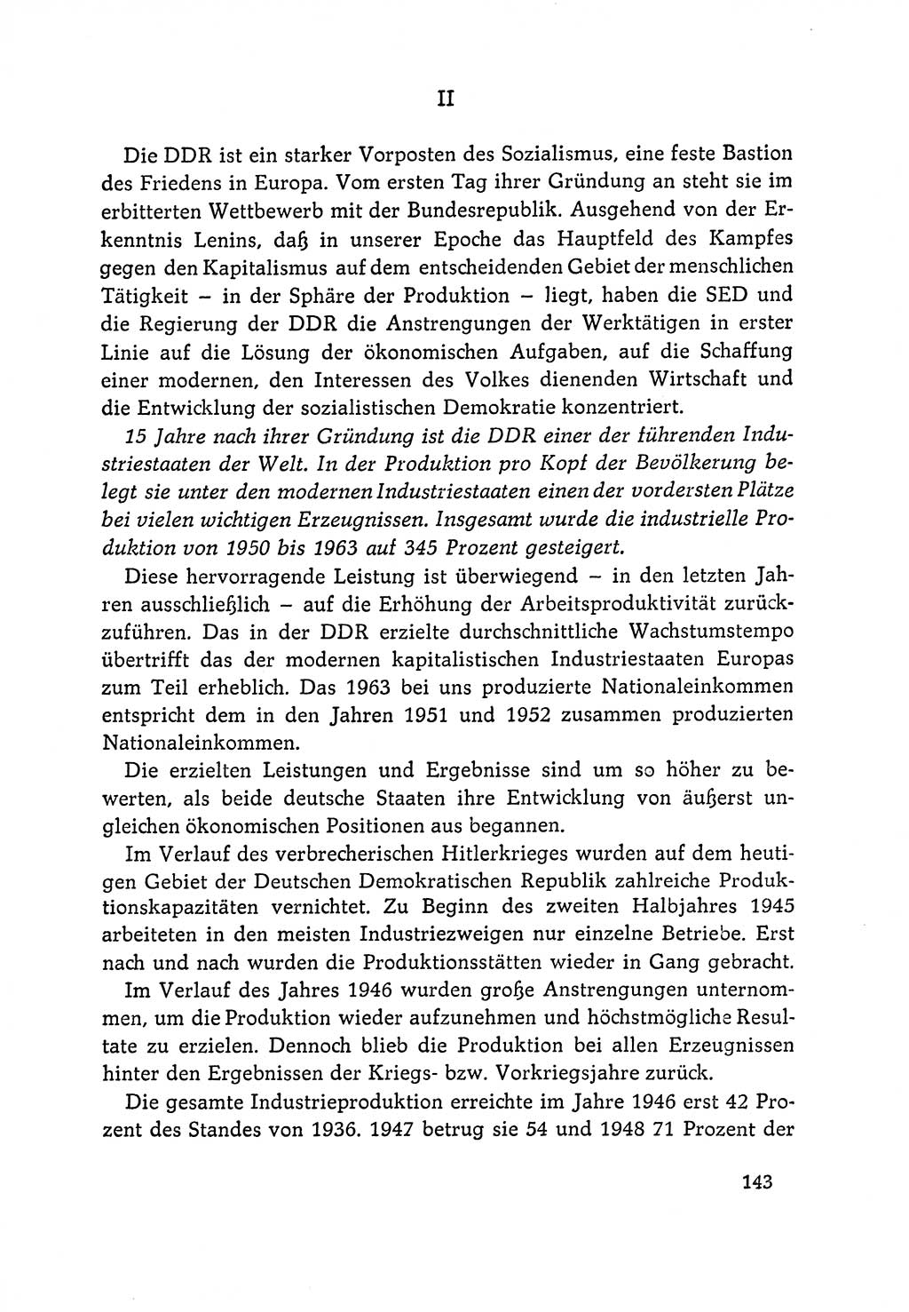 Dokumente der Sozialistischen Einheitspartei Deutschlands (SED) [Deutsche Demokratische Republik (DDR)] 1964-1965, Seite 143 (Dok. SED DDR 1964-1965, S. 143)