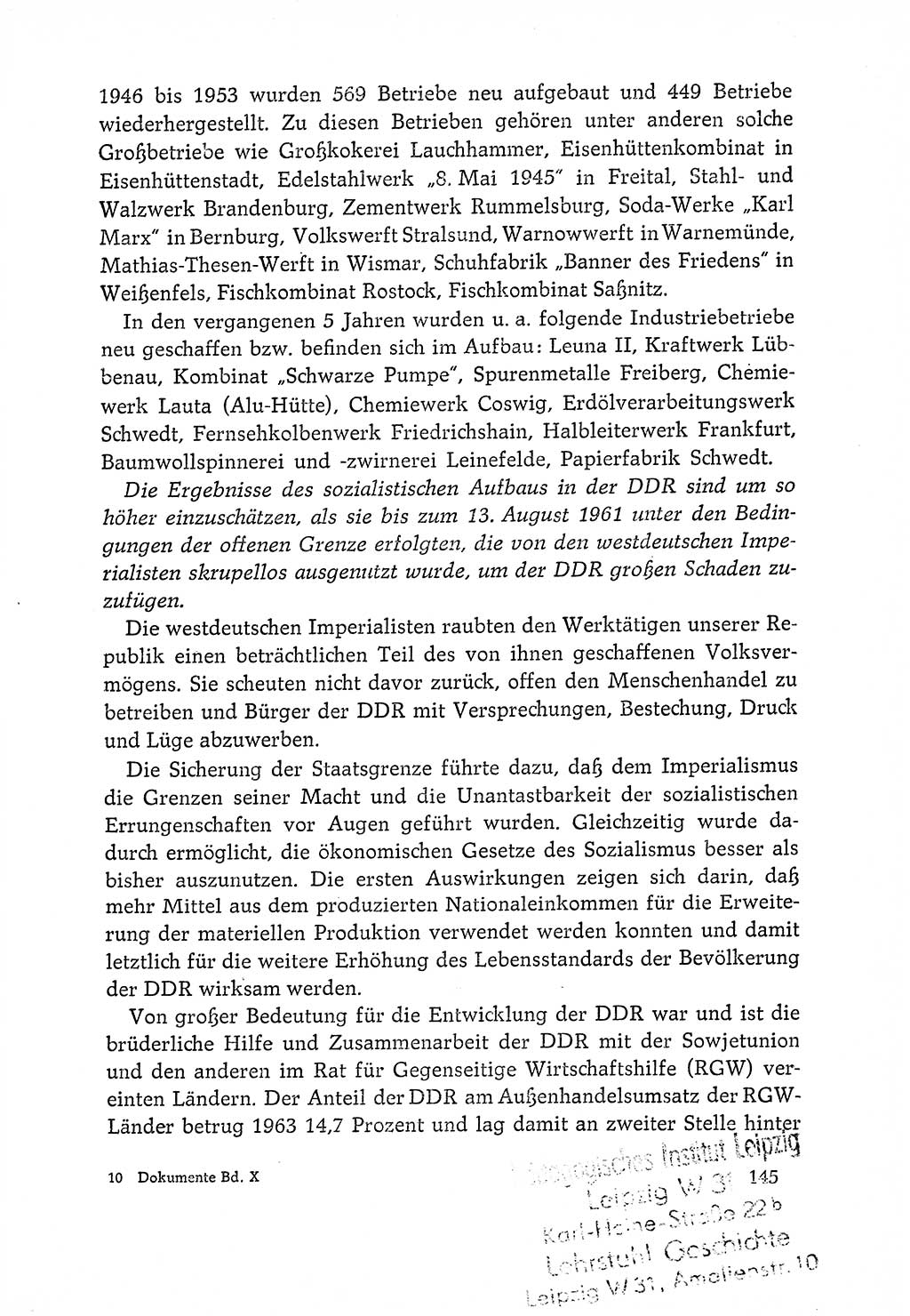 Dokumente der Sozialistischen Einheitspartei Deutschlands (SED) [Deutsche Demokratische Republik (DDR)] 1964-1965, Seite 145 (Dok. SED DDR 1964-1965, S. 145)