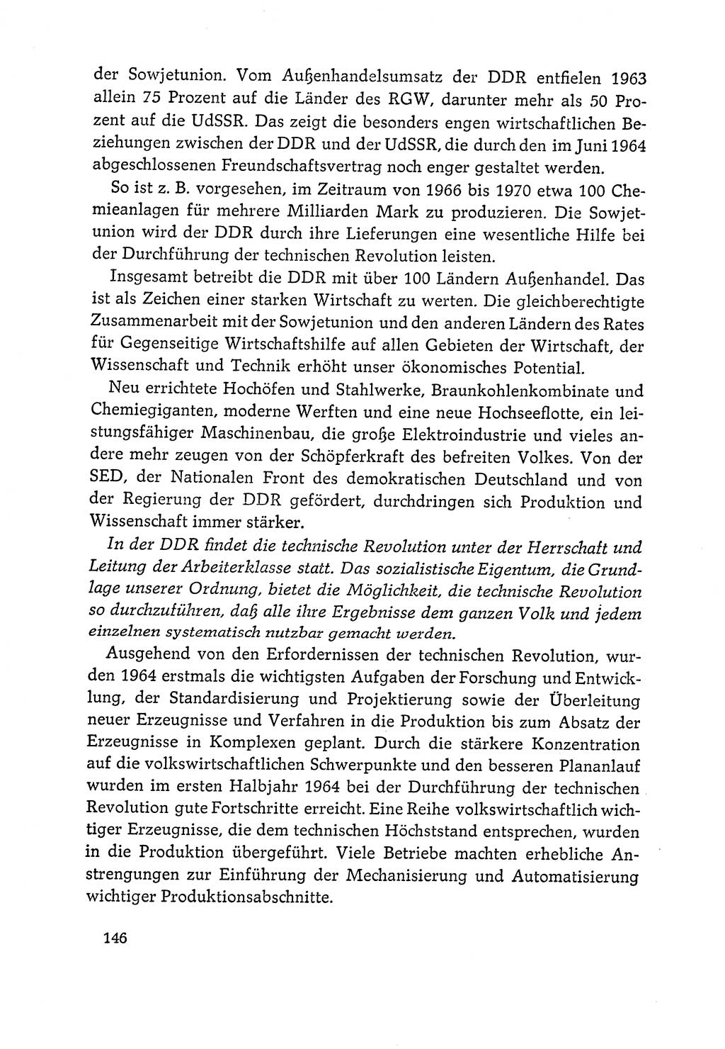Dokumente der Sozialistischen Einheitspartei Deutschlands (SED) [Deutsche Demokratische Republik (DDR)] 1964-1965, Seite 146 (Dok. SED DDR 1964-1965, S. 146)