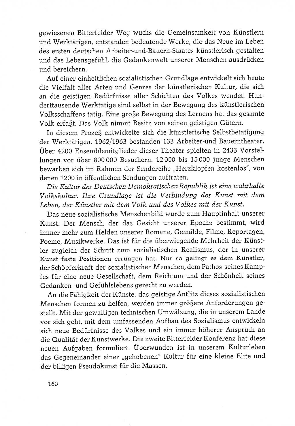 Dokumente der Sozialistischen Einheitspartei Deutschlands (SED) [Deutsche Demokratische Republik (DDR)] 1964-1965, Seite 160 (Dok. SED DDR 1964-1965, S. 160)