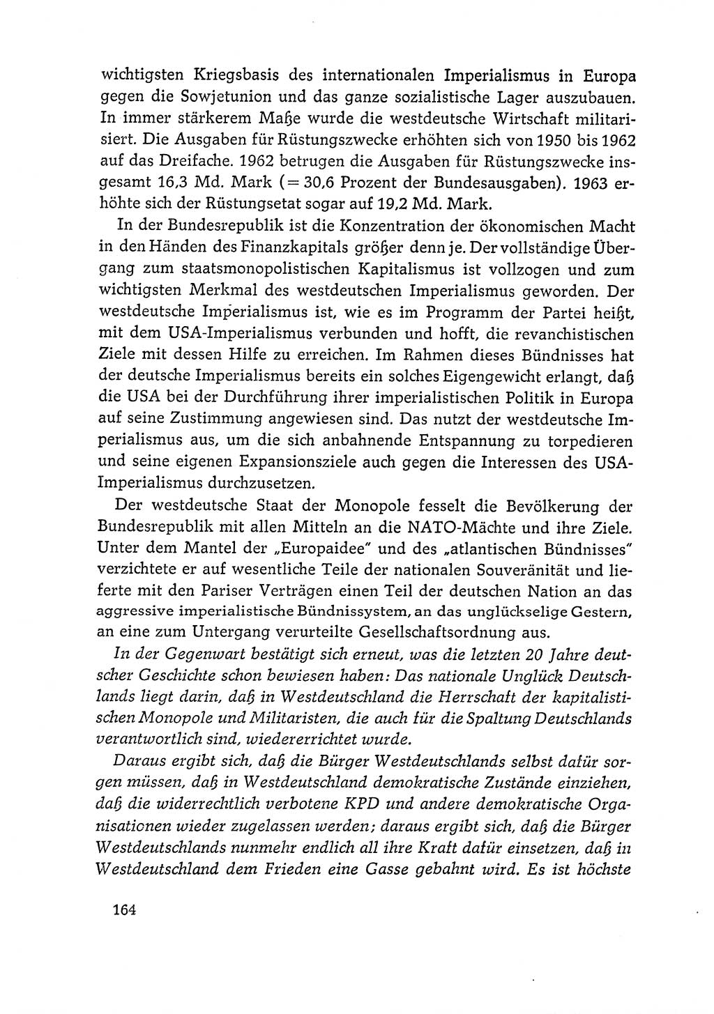 Dokumente der Sozialistischen Einheitspartei Deutschlands (SED) [Deutsche Demokratische Republik (DDR)] 1964-1965, Seite 164 (Dok. SED DDR 1964-1965, S. 164)