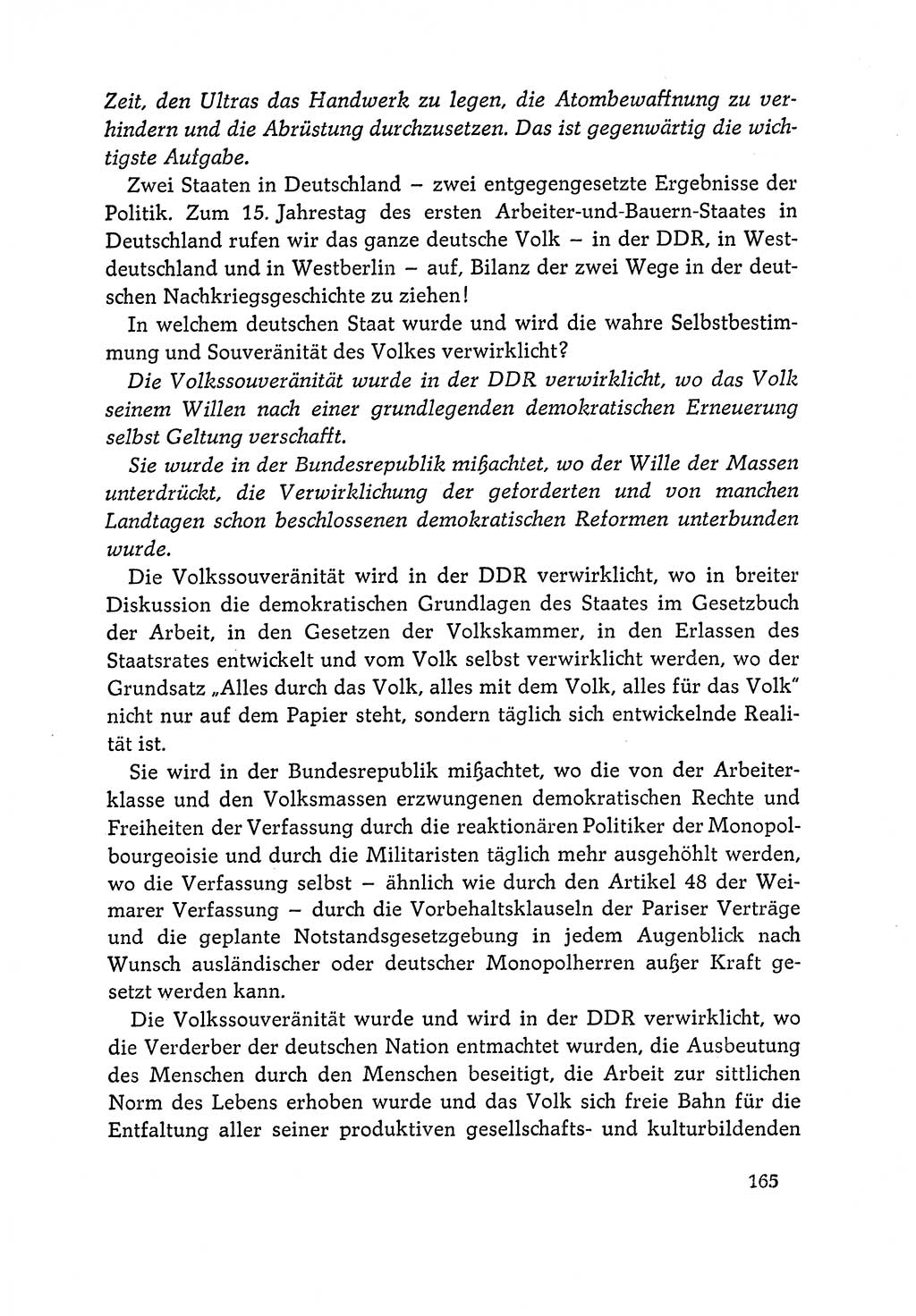 Dokumente der Sozialistischen Einheitspartei Deutschlands (SED) [Deutsche Demokratische Republik (DDR)] 1964-1965, Seite 165 (Dok. SED DDR 1964-1965, S. 165)