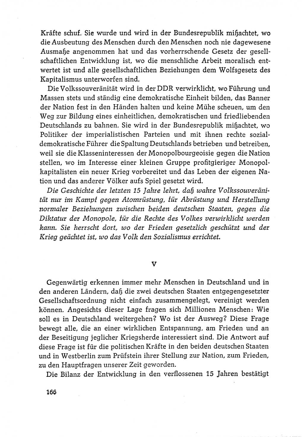 Dokumente der Sozialistischen Einheitspartei Deutschlands (SED) [Deutsche Demokratische Republik (DDR)] 1964-1965, Seite 166 (Dok. SED DDR 1964-1965, S. 166)