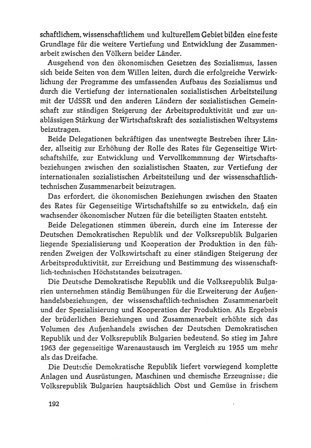 Dokumente der Sozialistischen Einheitspartei Deutschlands (SED) [Deutsche Demokratische Republik (DDR)] 1964-1965, Seite 192 (Dok. SED DDR 1964-1965, S. 192)